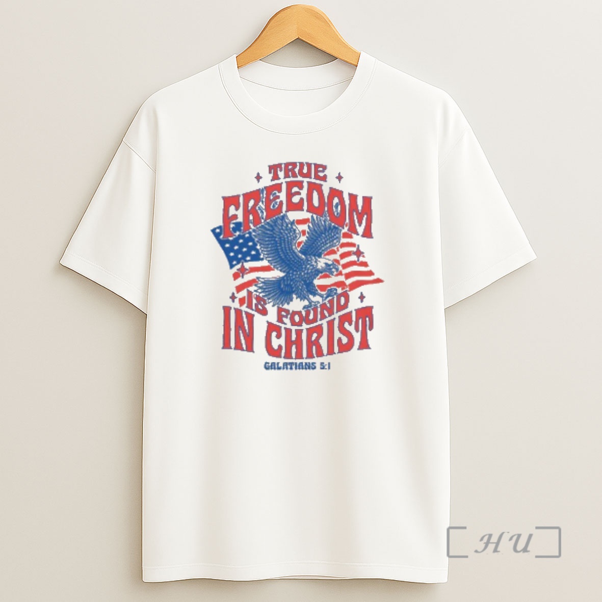 Officials Eagle True Freedom Is Found Is Christ Usa Flag Premium Shirt Sweatshirt Tee