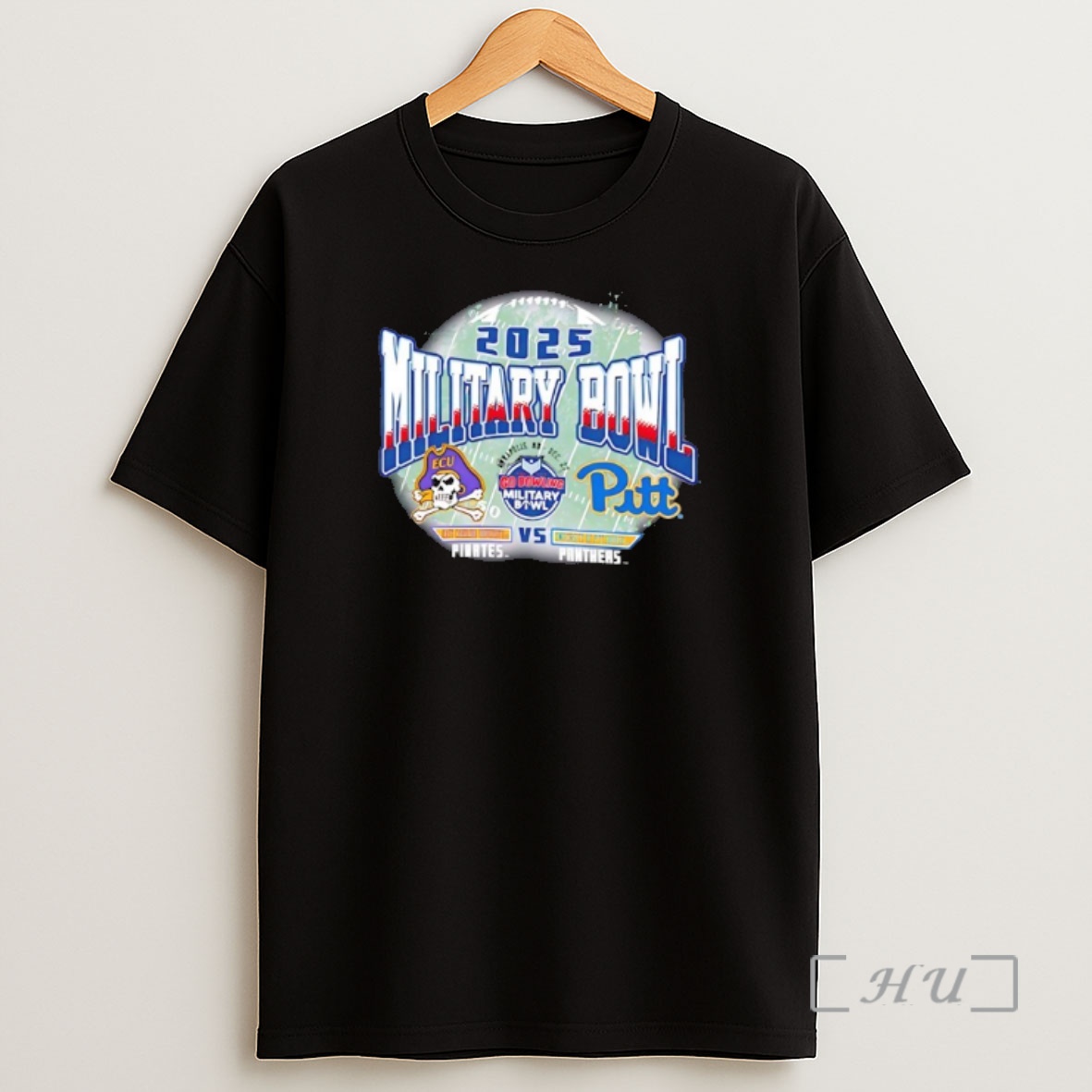 Officials East Carolina Pirates Vs Pittsburgh Panthers 2025 Military Bowl Dueling Helmets Shirt Sweatshirt Tee