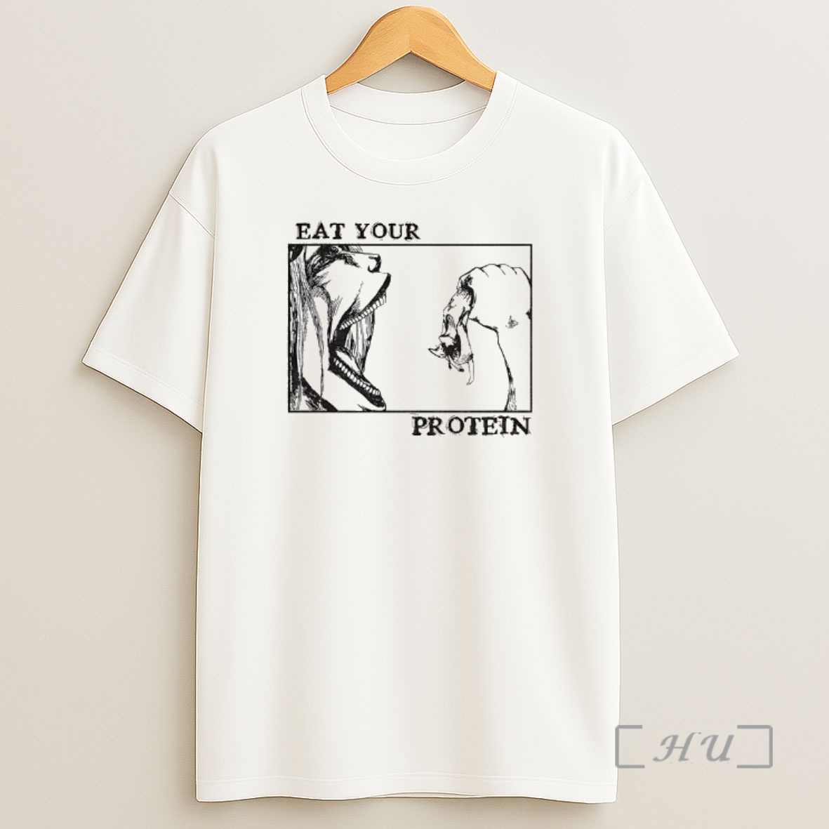 Officials Eat Your Protein Anime Attack On Titan Anime Gym Shirt Sweatshirt Tee