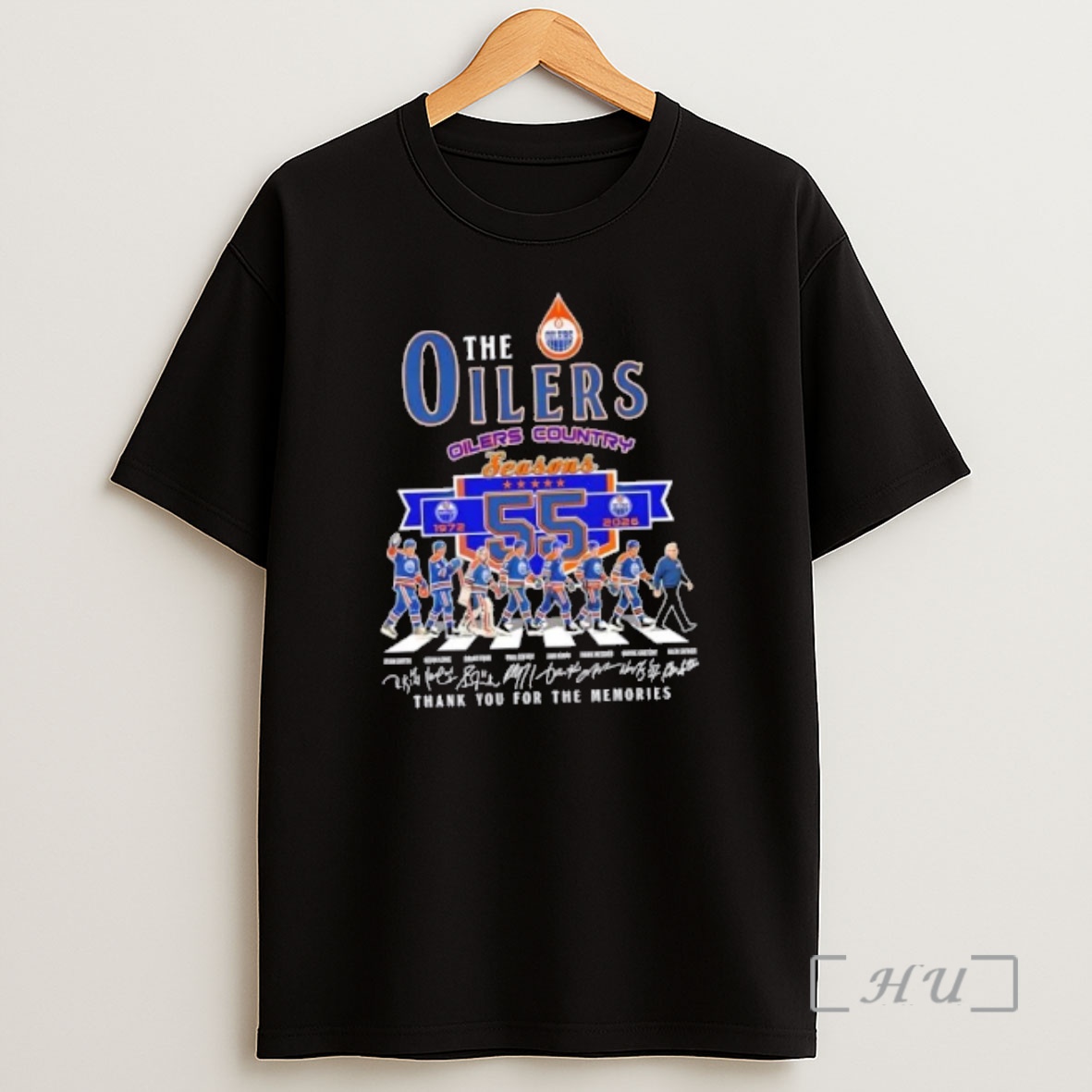 Officials Edmonton Oilers Country Seasons 55 Years 1972 2026 Glen Sather And Legends Abbey Road Thank You For The Memories Premium Shirt Sweatshirt Tee