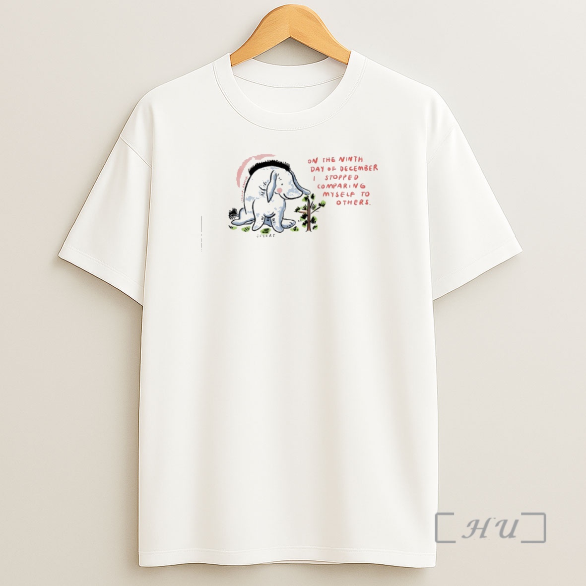 Officials Eeyore Christmas On The Ninth Day Of December I Stopped Comparing Myself To Others Shirt Sweatshirt Tee