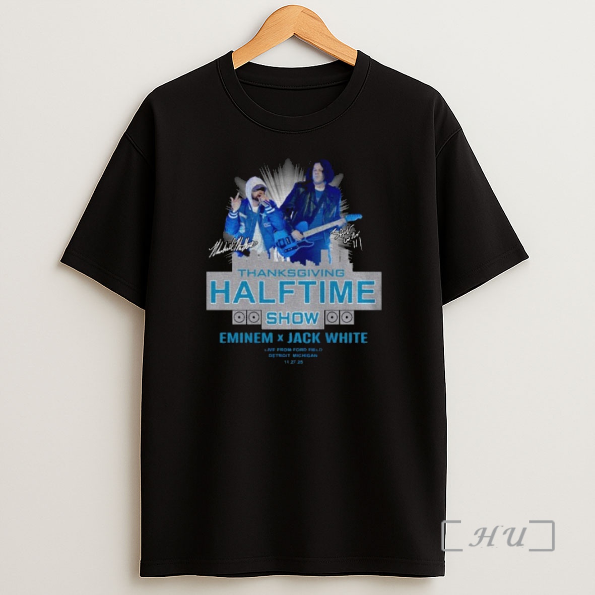 Officials Eminem And Jack White Thanksgiving Halftime Show Live From Ford Field Signatures Premium Shirt Sweatshirt Tee