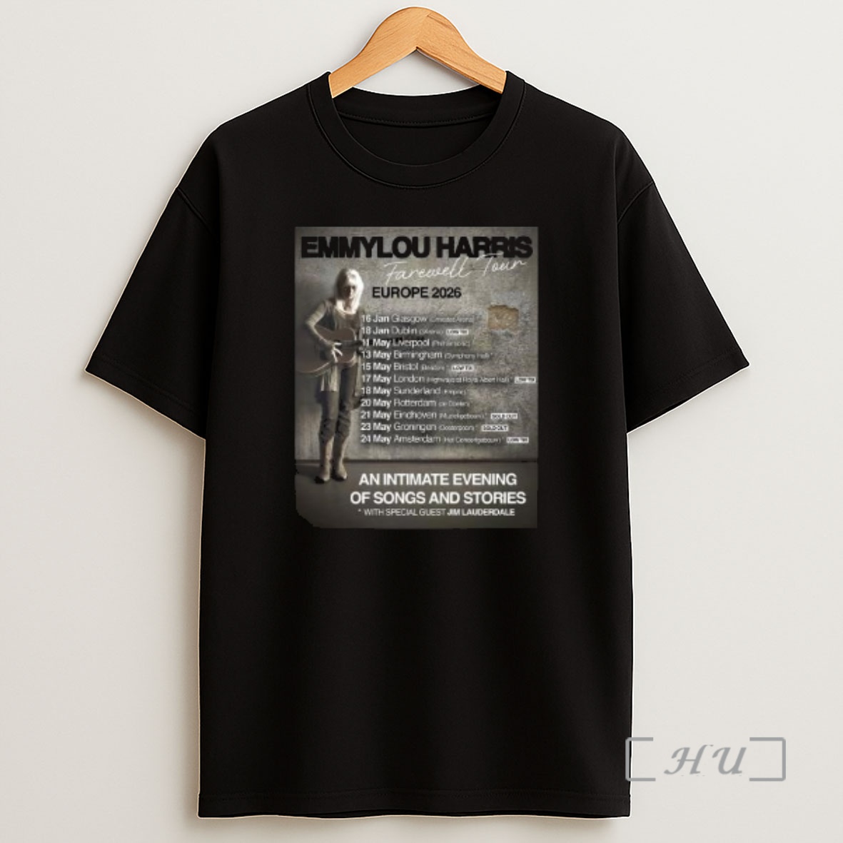 Officials Emmylou Harris An Intimate Evening Of Songs And Stories Europe Tour 2026 Circle Black Shirt Sweatshirt Tee