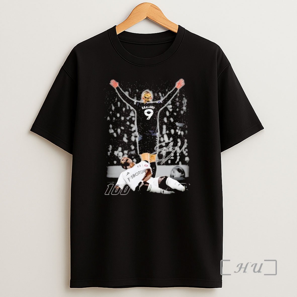 Officials Erling Haaland 100th Goal Celebration Signature Premium Shirt Sweatshirt Tee