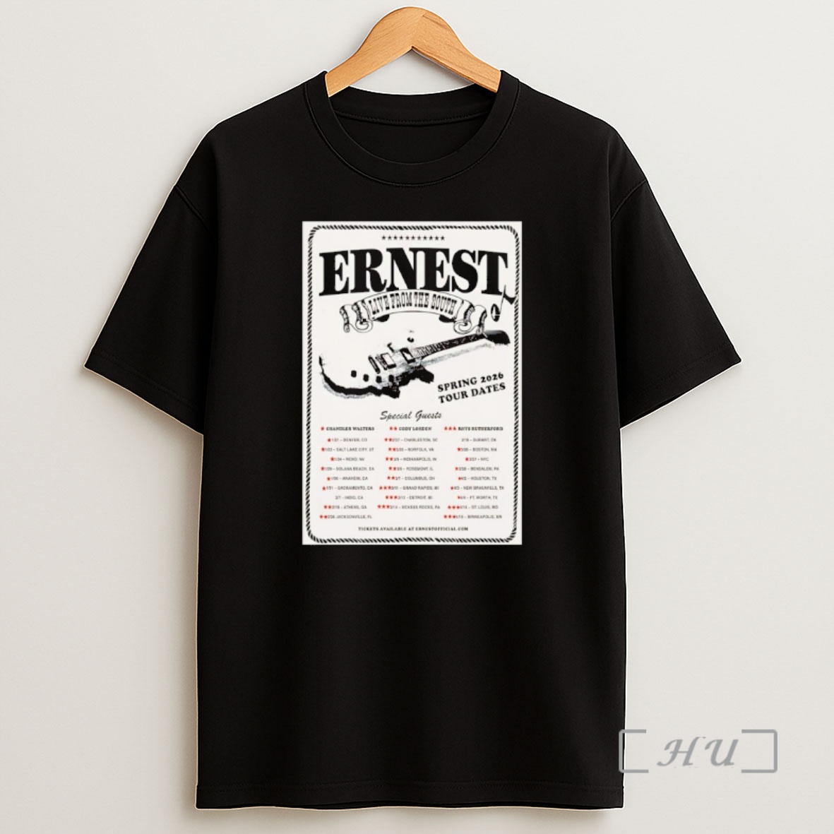 Officials Ernest Live From The South Spring Tour Dates 2026 Shirt Sweatshirt Tee