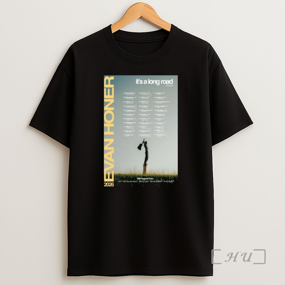 Officials Evan Honer 2026 Its A Long Road Tour Shirt Sweatshirt Tee
