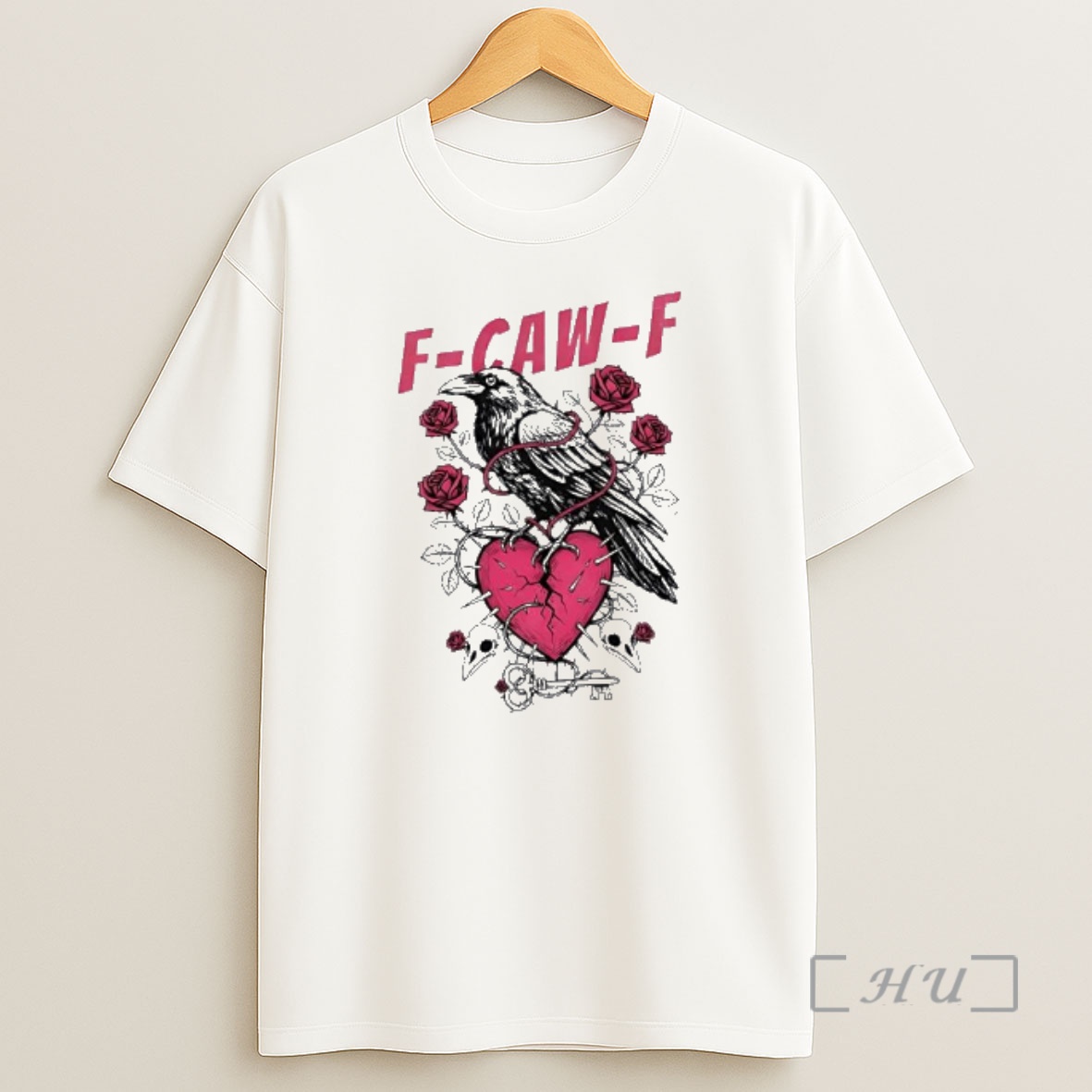 Officials F Caw F Raven Crow Heart Rose Shirt Sweatshirt Tee