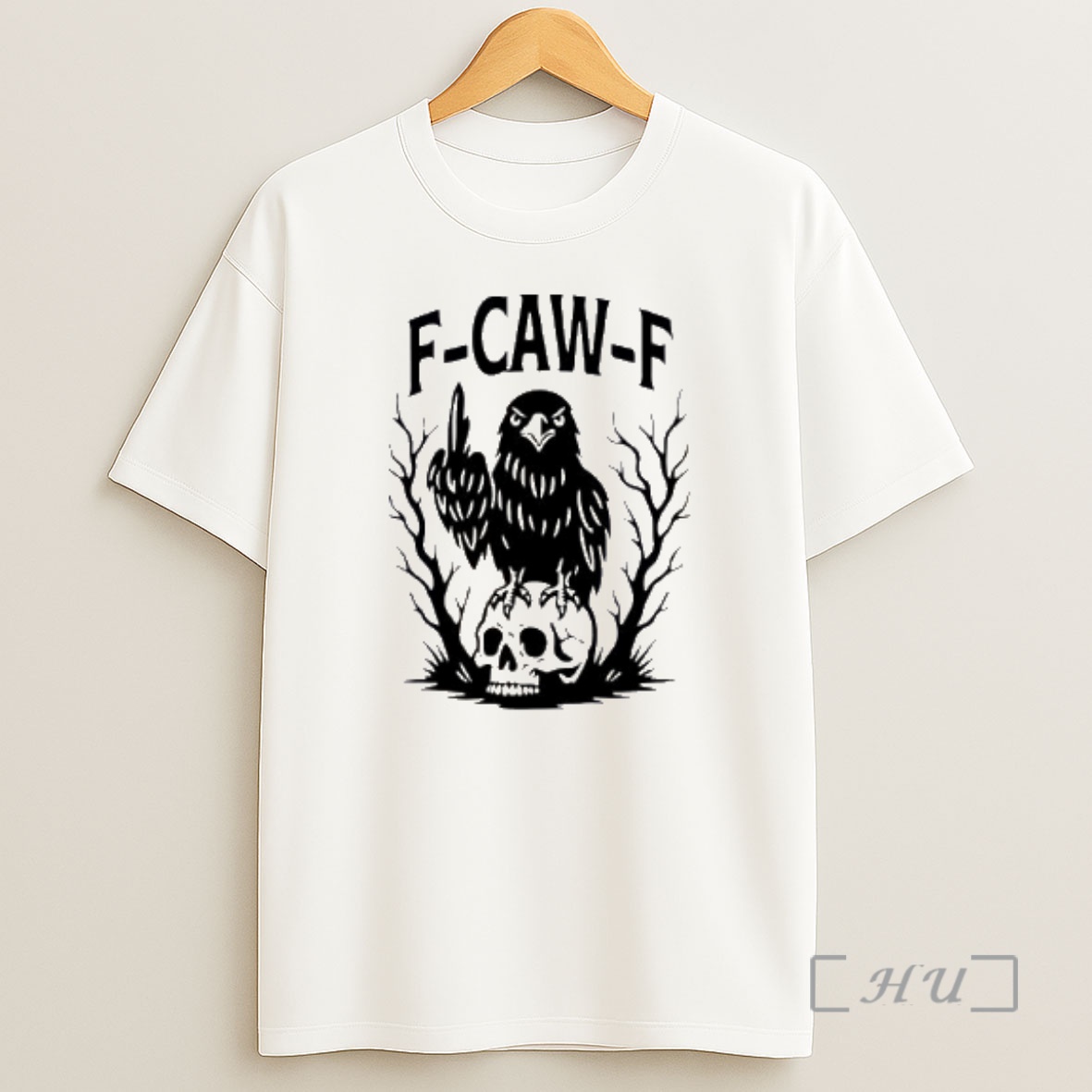 Officials F Caw F Gothic Raven Middle Finger Shirt Sweatshirt Tee