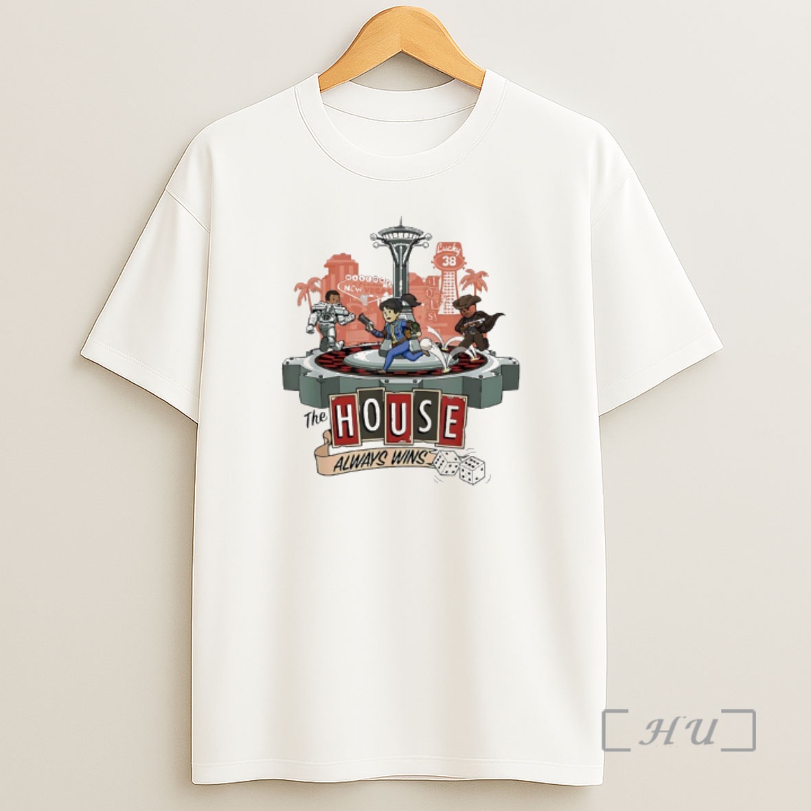 Officials Fallout New Vegas Lucky 38 The House Always Wins Shirt Sweatshirt Tee