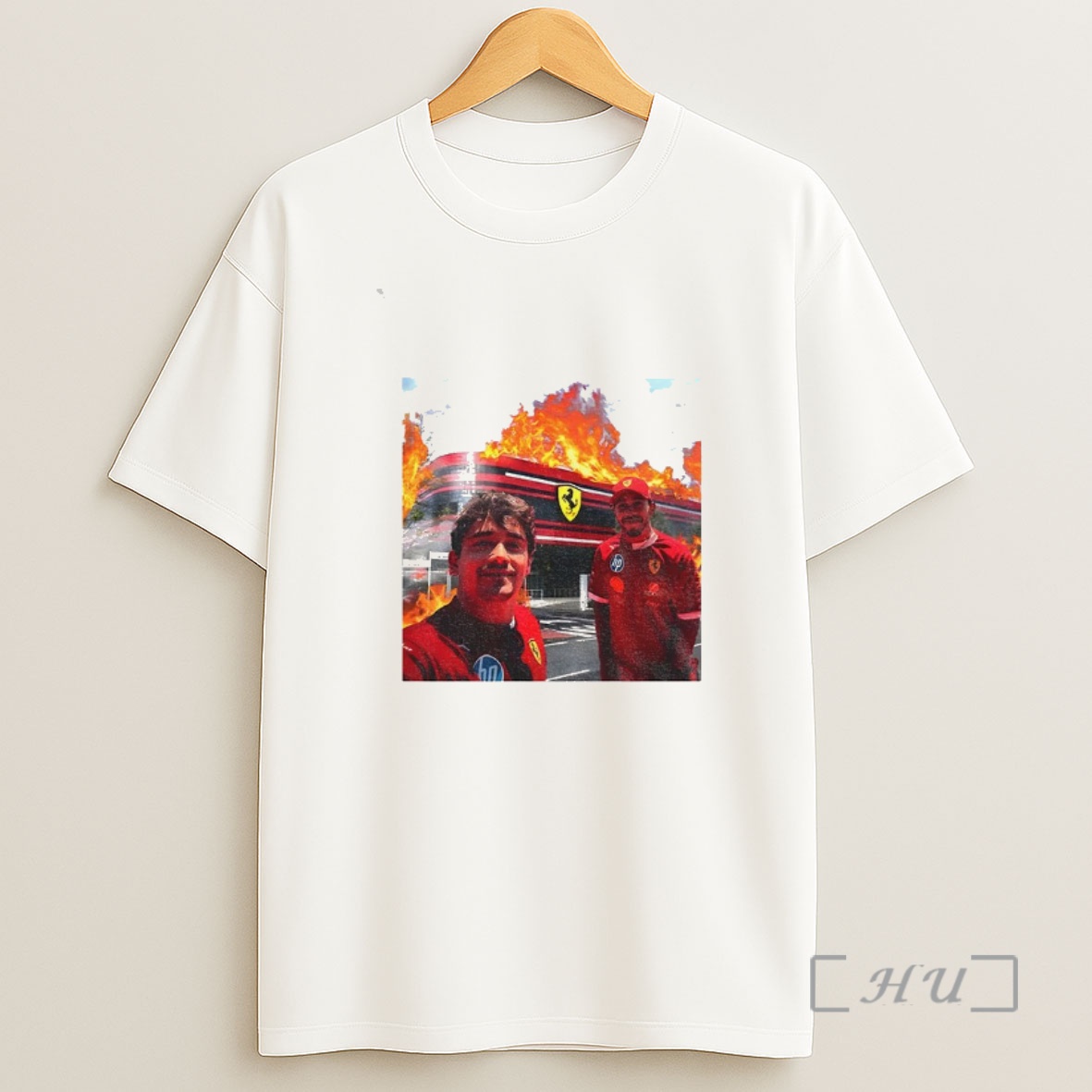 Officials Ferrari Team On Fire Charles Leclerc And Lewis Hamilton Perfect For Ferrari F1 Shirt Sweatshirt Tee