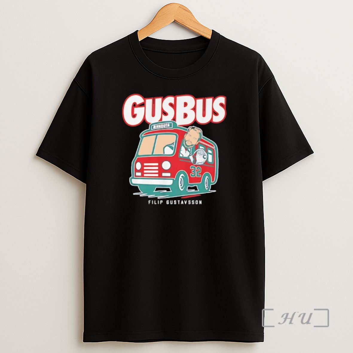 Officials Filip Gustavsson Hop On The Gus Bus Minnesota Wild Hockey Shirt Sweatshirt Tee