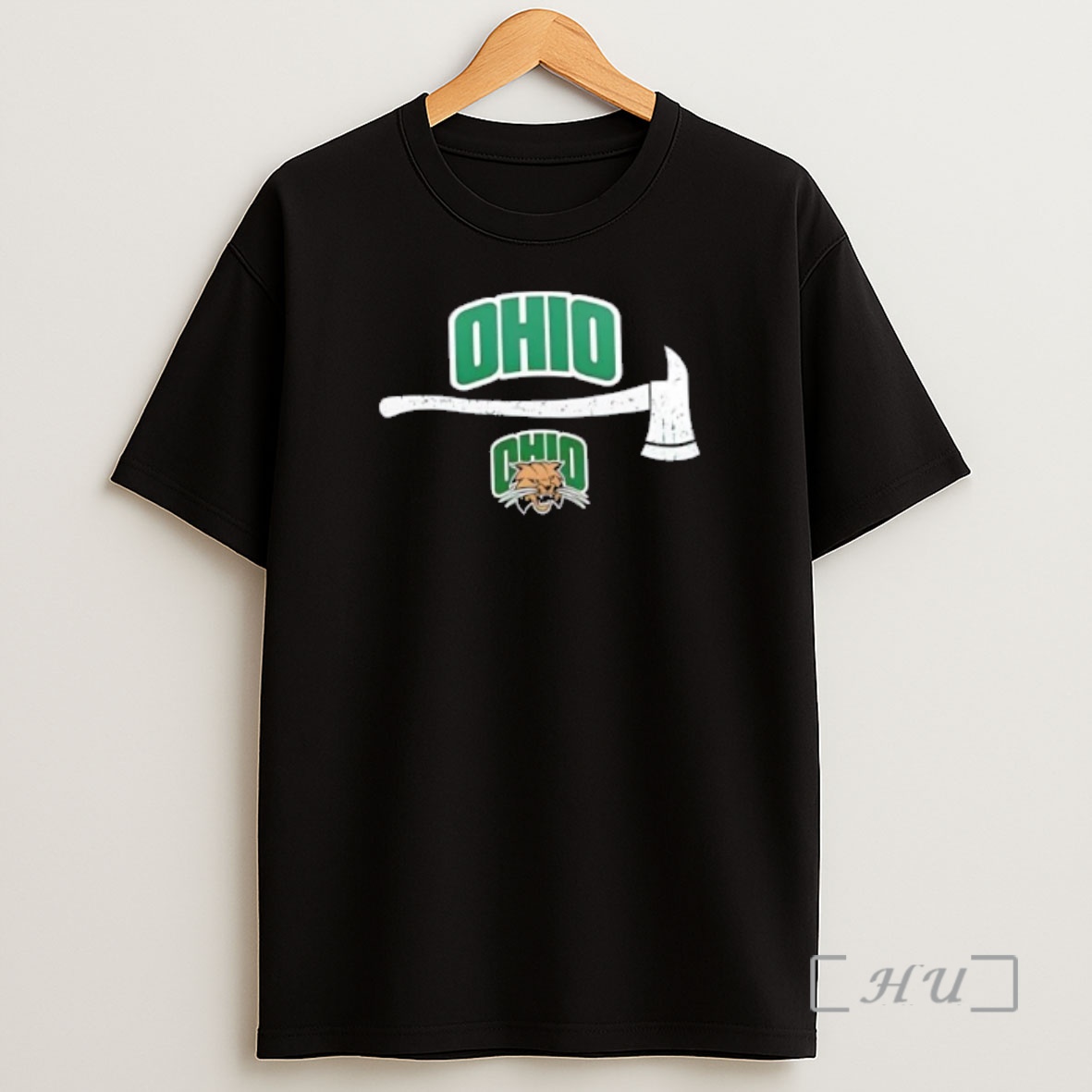 Officials Firefighter Fire Dept Always Ready Ohio Bobcats 2 Sided Shirt Sweatshirt Tee