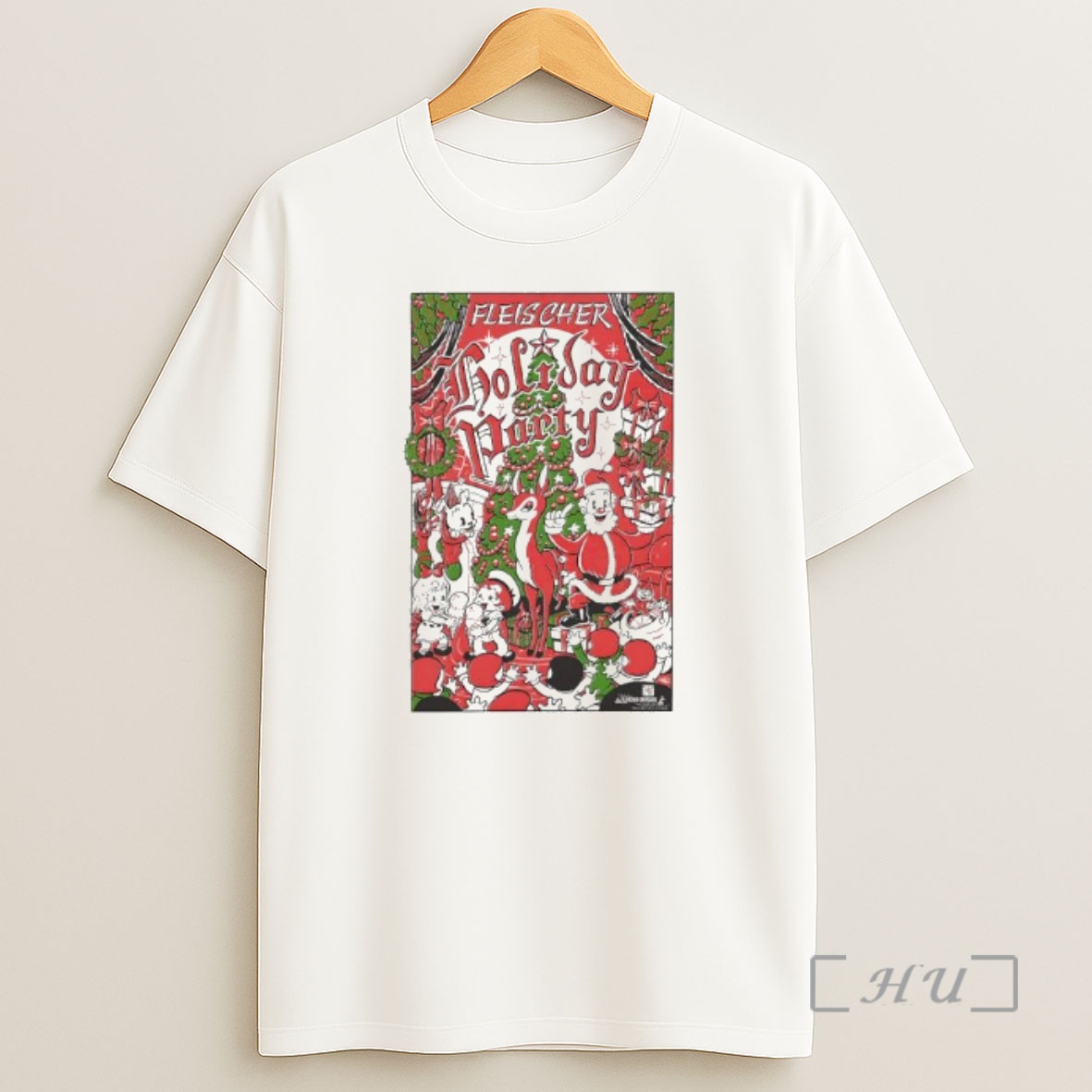 Officials Fleischer Holiday Party Christmas Rudolph The Red Nosed Reindeer Santa Graphic Shirt Sweatshirt Tee