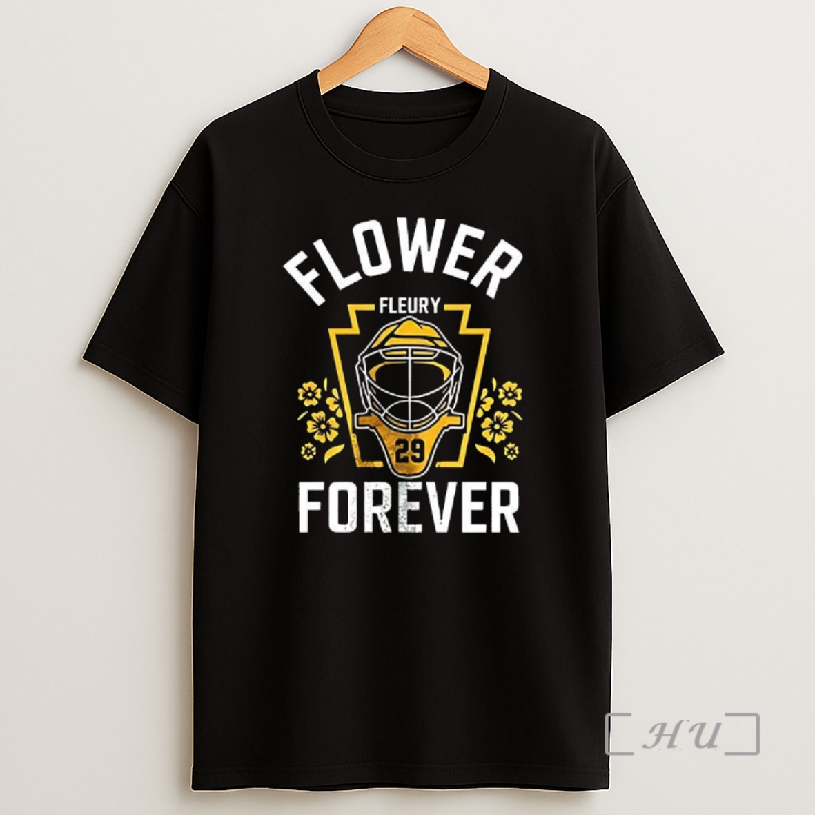Officials Fleury Marc Andre Pittsburgh Penguins Ice Hockey Fleury Flower Forever Goalkeeper Mask Shirt Sweatshirt Tee
