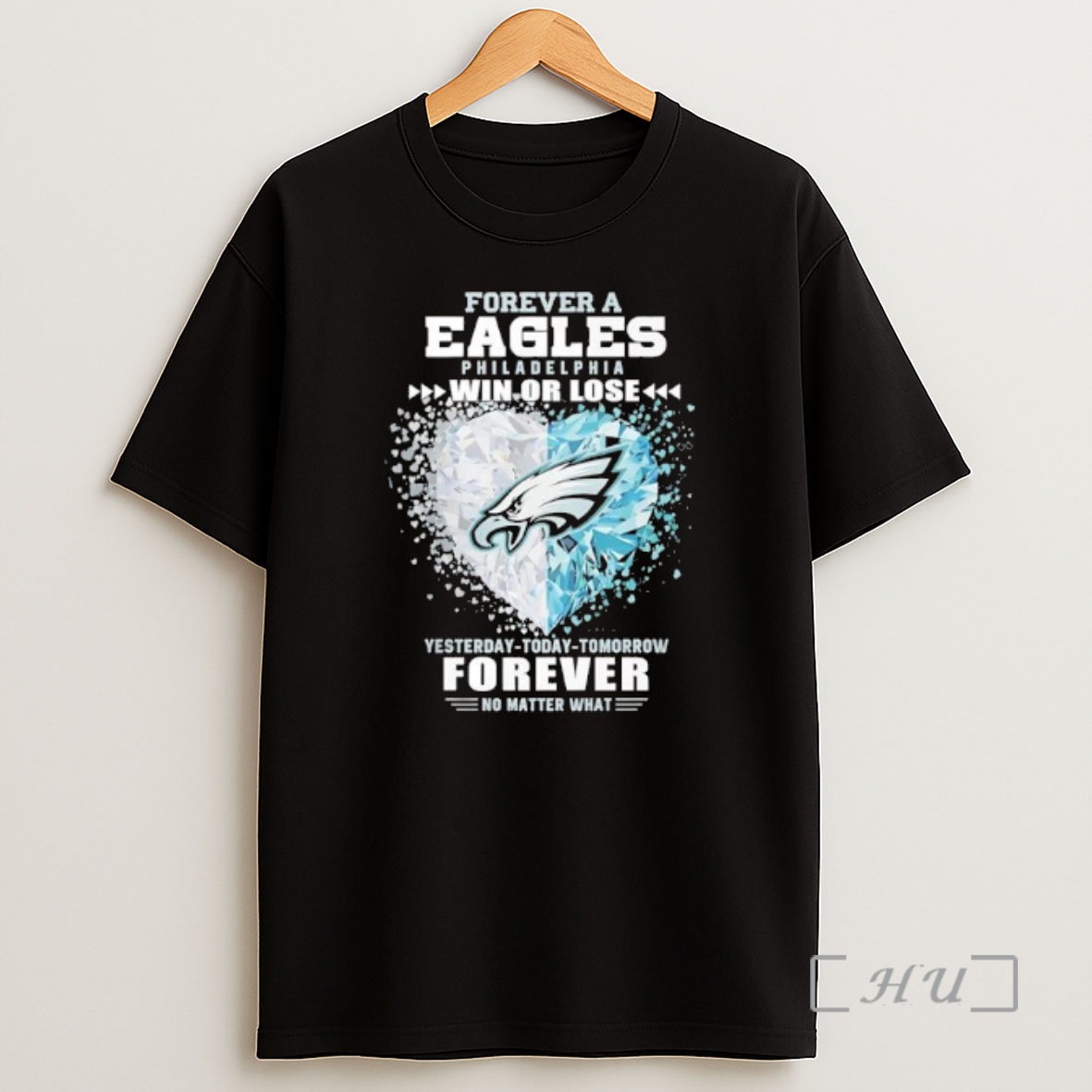 Officials Forever A Philadelphia Eagles Win Or Lose No Matter What Shattered Glass Logo Premium Shirt Sweatshirt Tee