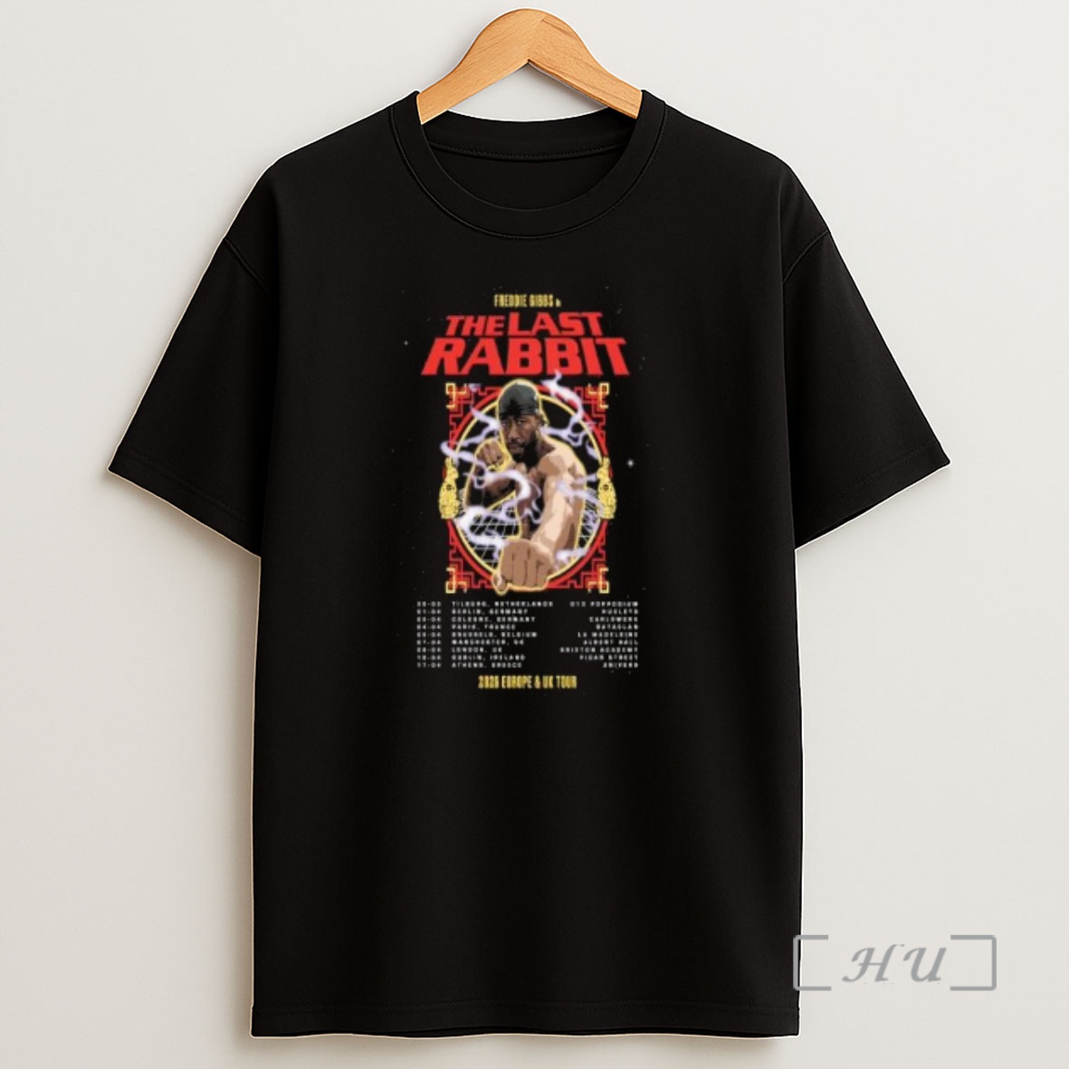Officials Freddie Gibbs The Last Rabbit Spring Tour Eu Uk 2026 Circle Black Premium Shirt Sweatshirt Tee