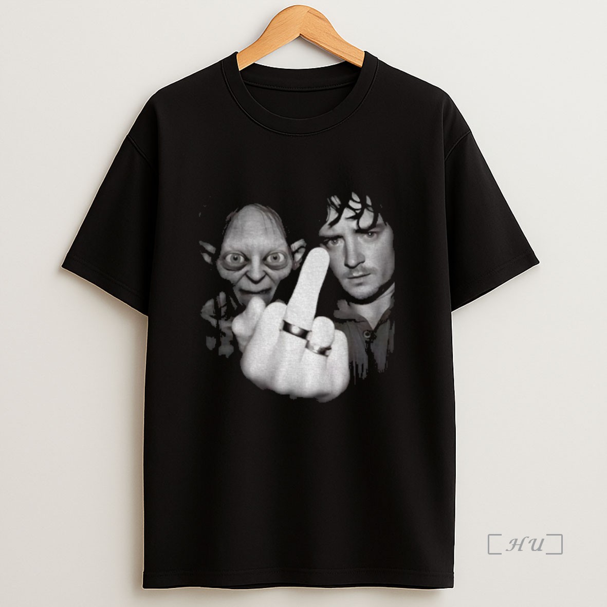 Officials Frodo Baggins Gollum Middle Finger Together Vintage Shirt Sweatshirt Tee