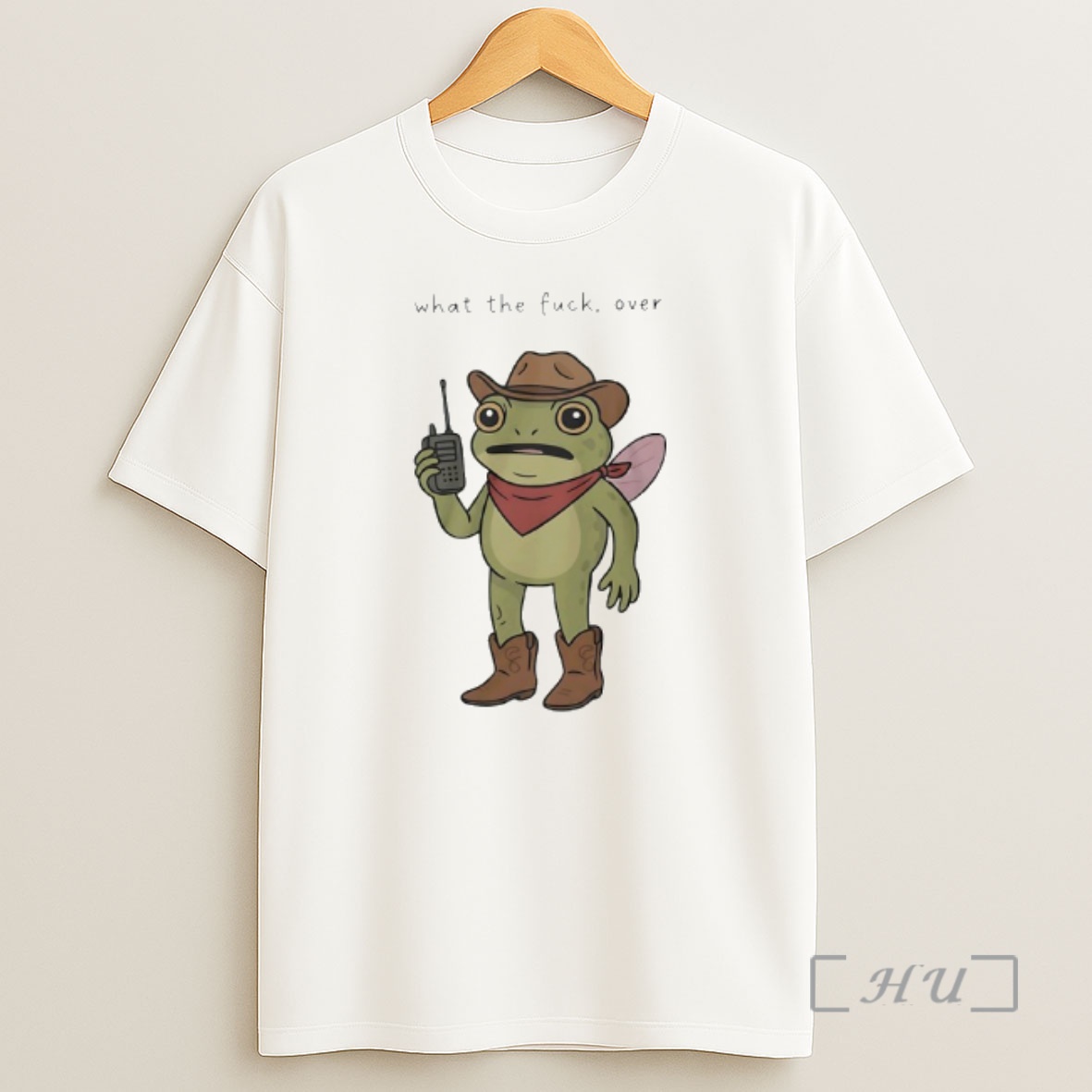 Officials Frog Cowboy Holding Walkie Talkie What The Fuck Over Shirt Sweatshirt Tee