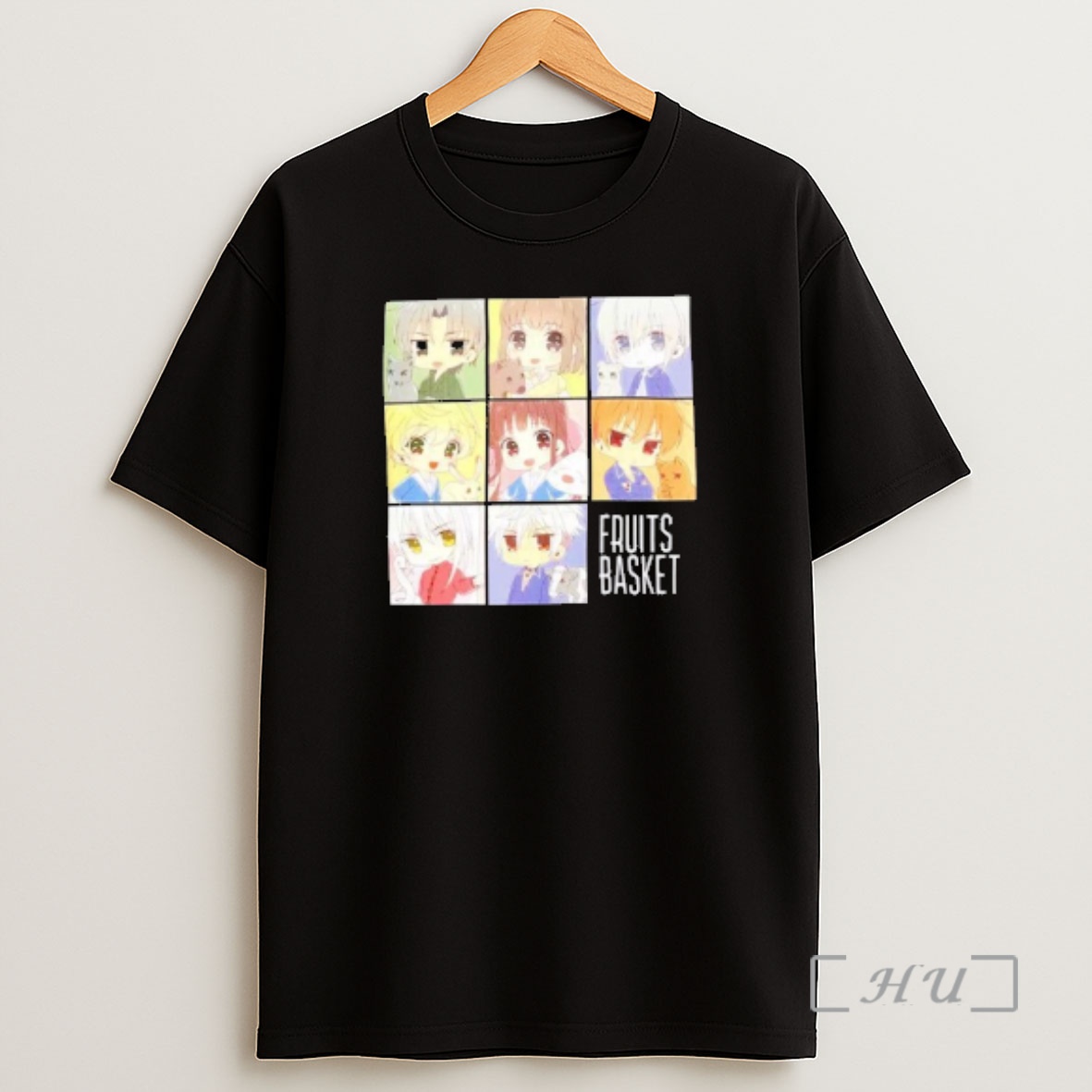 Officials Fruits Basket Chibi Grid Mineral Wash Shirt Sweatshirt Tee