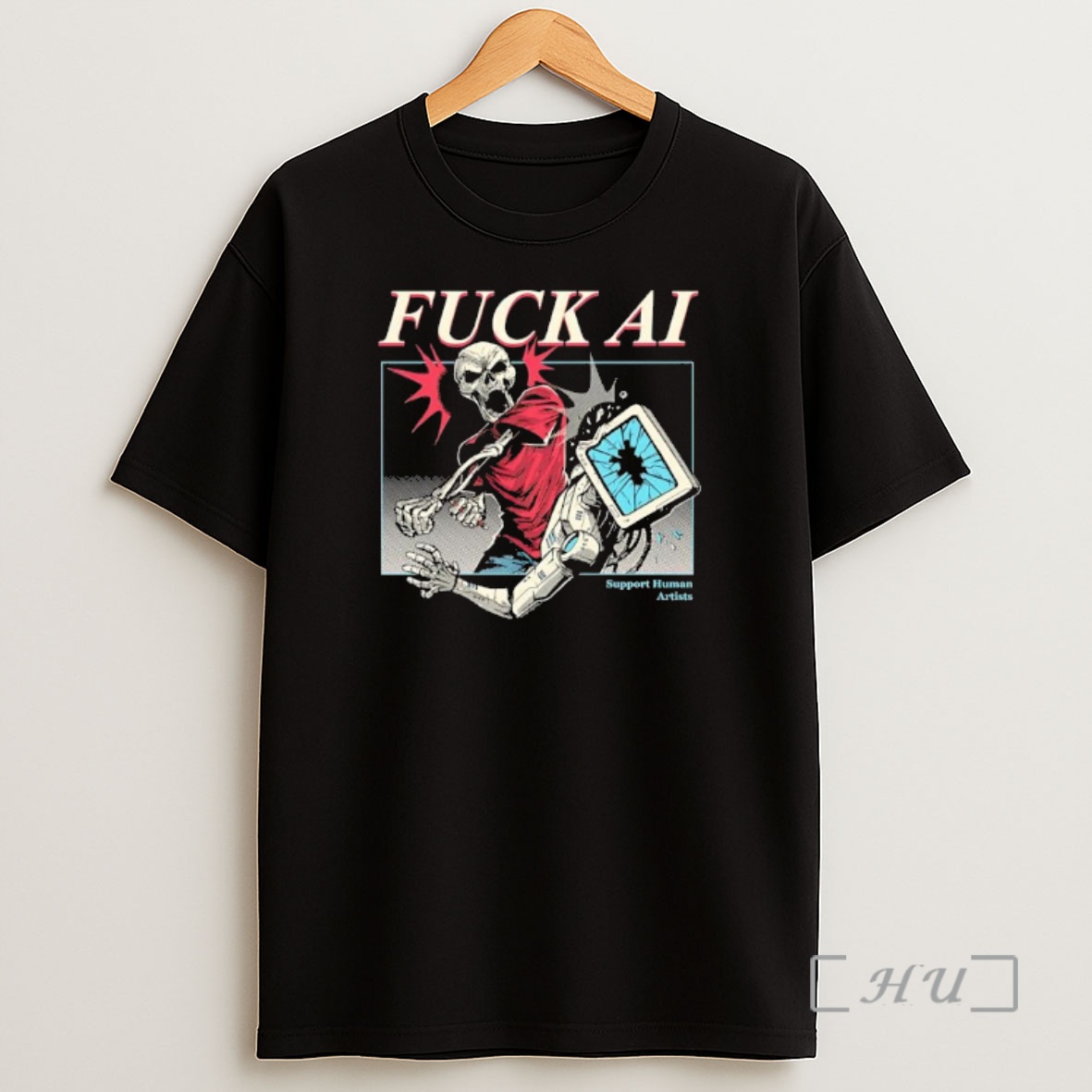 Officials Fuck Ai The Yetee Skeleton Ai Robot Shirt Sweatshirt Tee
