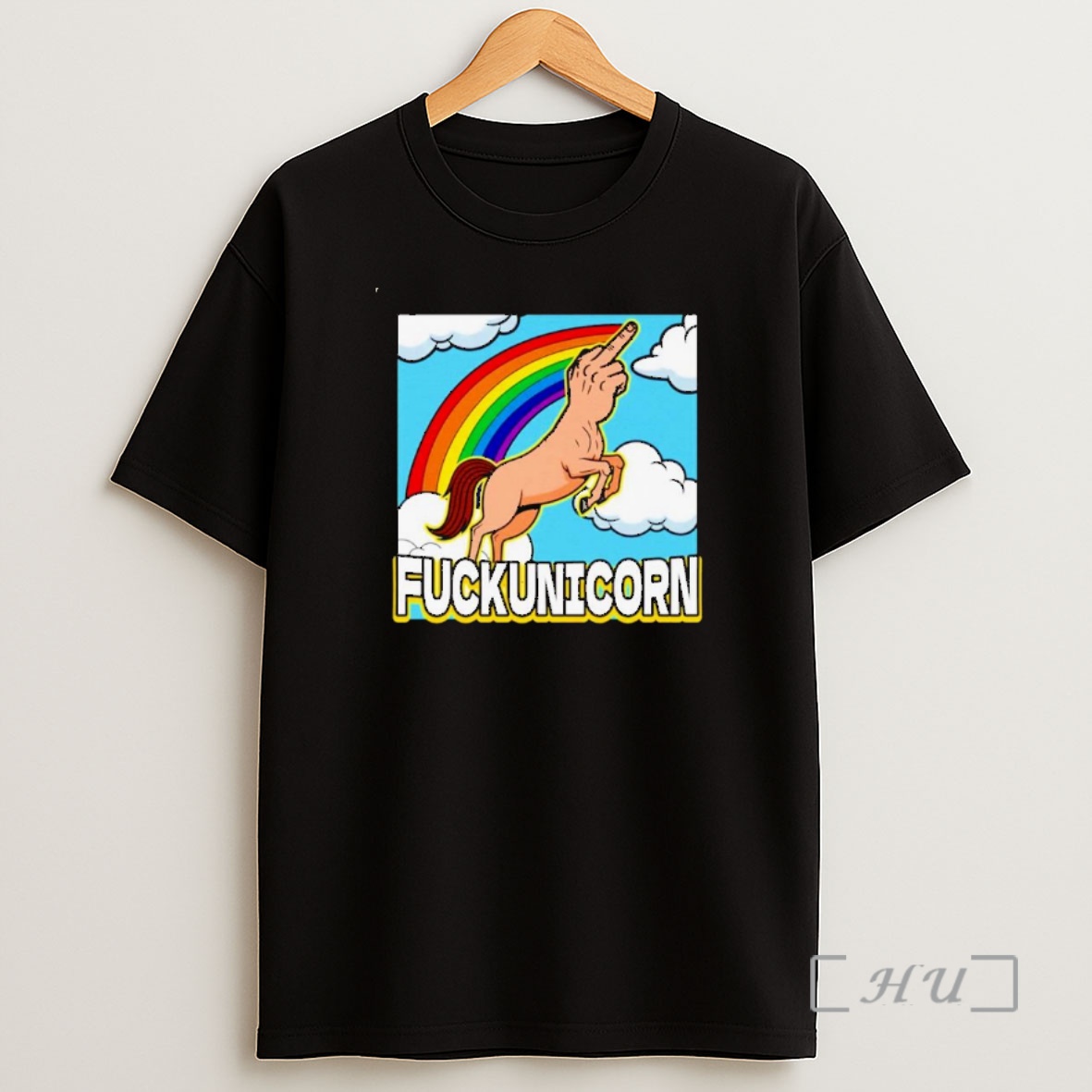 Officials Fuckunicorn Unicorn X Middle Finger Ornaments Shirt Sweatshirt Tee