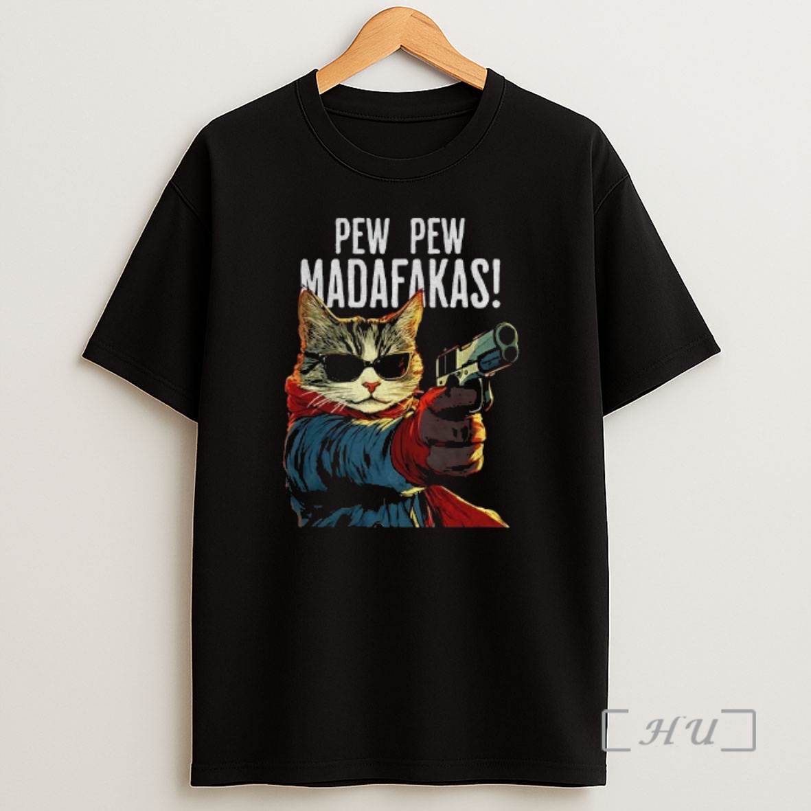 Officials Funny Cat Gun Pew Pew Madafakas Art Shirt Sweatshirt Tee