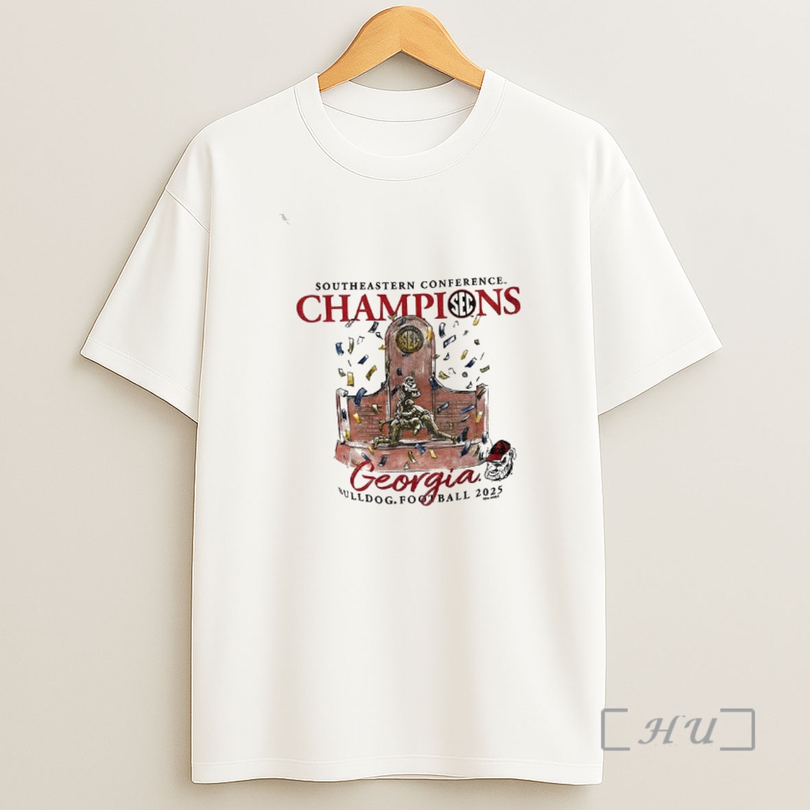 Officials Georgia Bulldogs 2025 Sec Champions Trophy Southeastern Conference Shirt Sweatshirt Tee