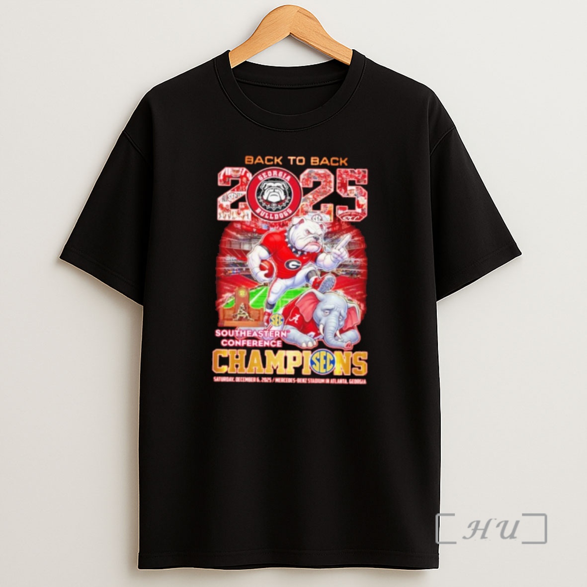 Officials Georgia Bulldogs 2025 Sec Champions Back To Back Victory Shirt Sweatshirt Tee