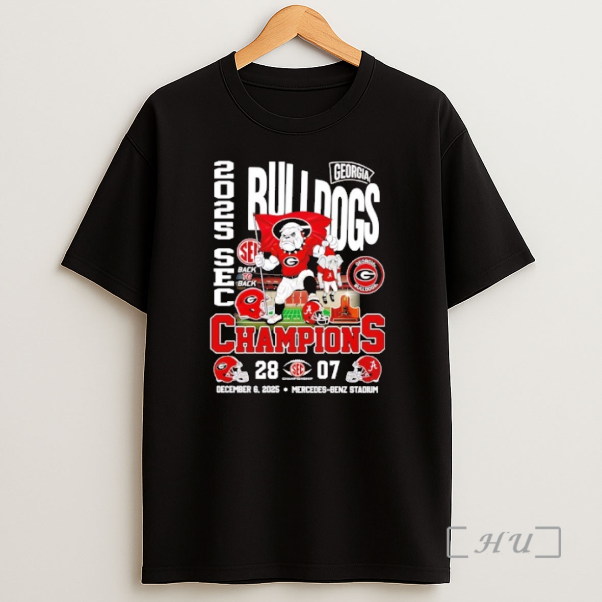 Officials Georgia Bulldogs 2025 Sec Champions Mascot Shirt Sweatshirt Tee