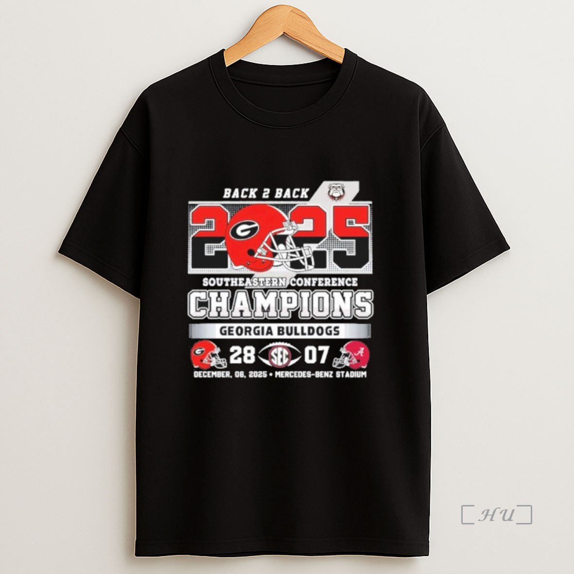 Officials Georgia Bulldogs Back 2 Back 2025 Sec Football Champions Uga 28 7 Bama Premium Shirt Sweatshirt Tee