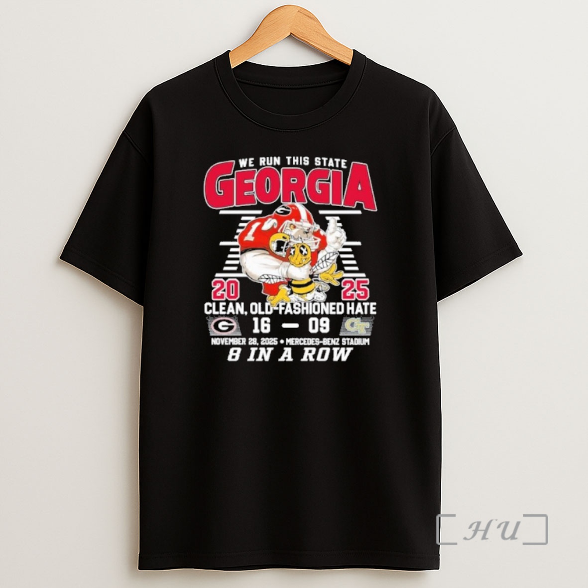 Officials Georgia Bulldogs Beat Georgia Tech 16 9 We Run This State 8 In A Row Premium Shirt Sweatshirt Tee