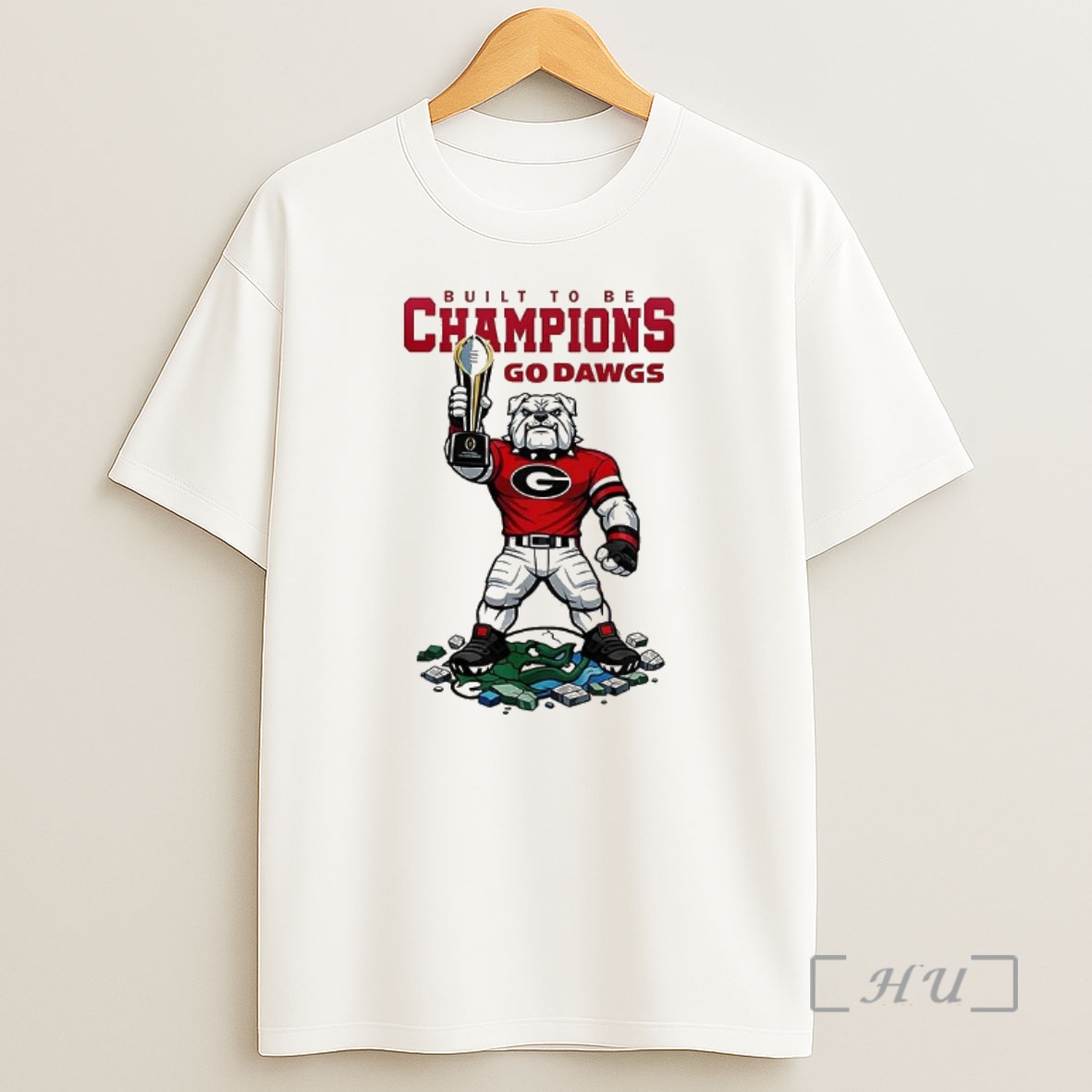 Officials Georgia Bulldogs Cfp 2025 2026 Built To Be Champions Go Dawgs Mascot Shirt Sweatshirt Tee