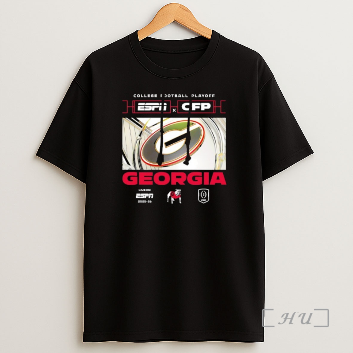 Officials Georgia Bulldogs Espn X Cfp College Football Playoff Live On Espn 2025 26 Shirt Sweatshirt Tee