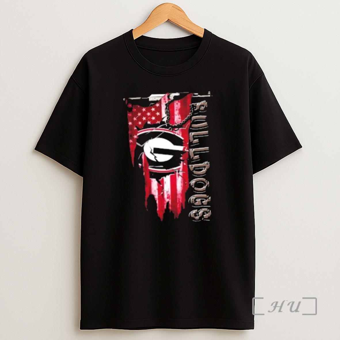 Officials Georgia Bulldogs Football Battle Shattered Usa Flag Rip Design Shirt Sweatshirt Tee