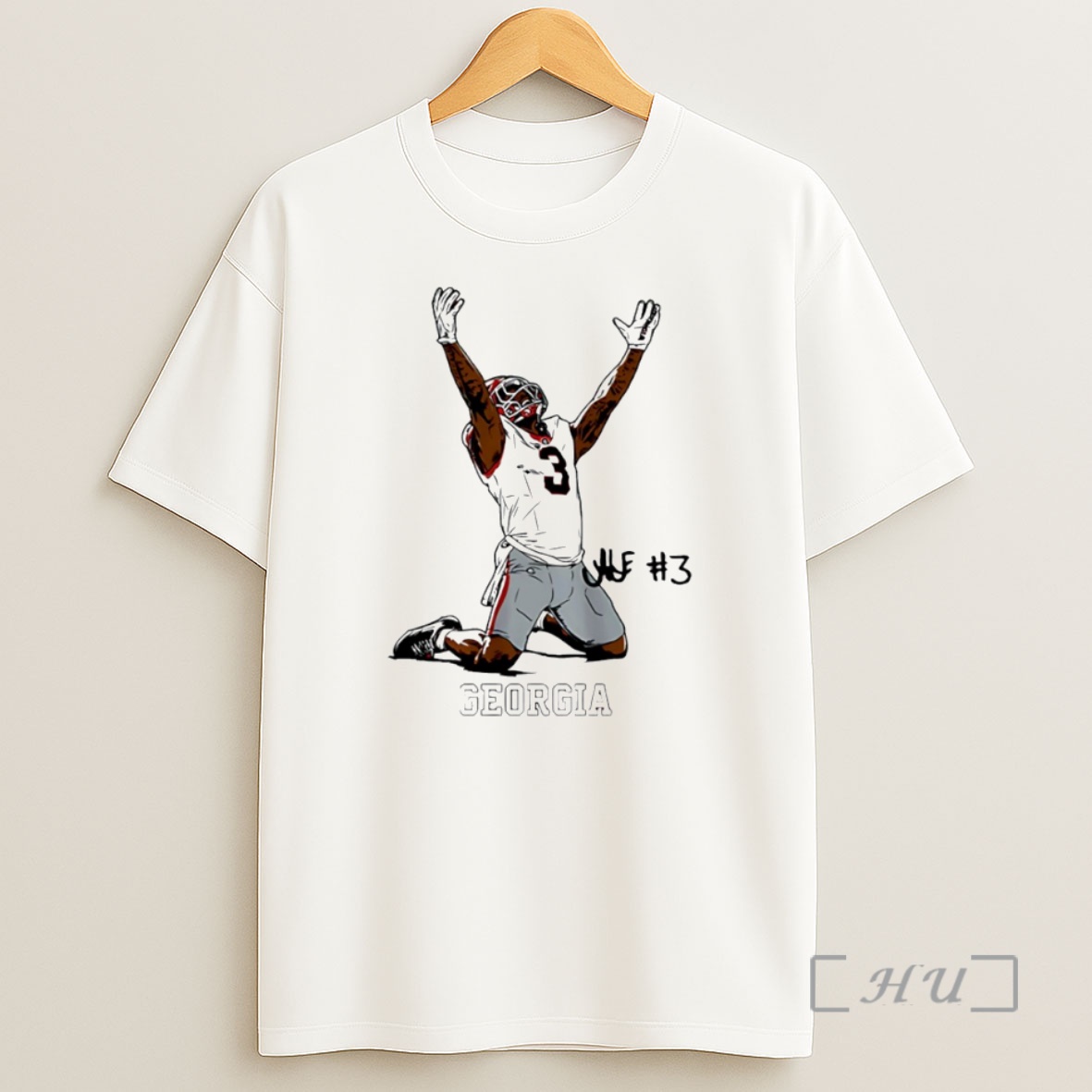 Officials Georgia Bulldogs Football Nate Frazier End Zone Celebration Signature Circle Premium Shirt Sweatshirt Tee