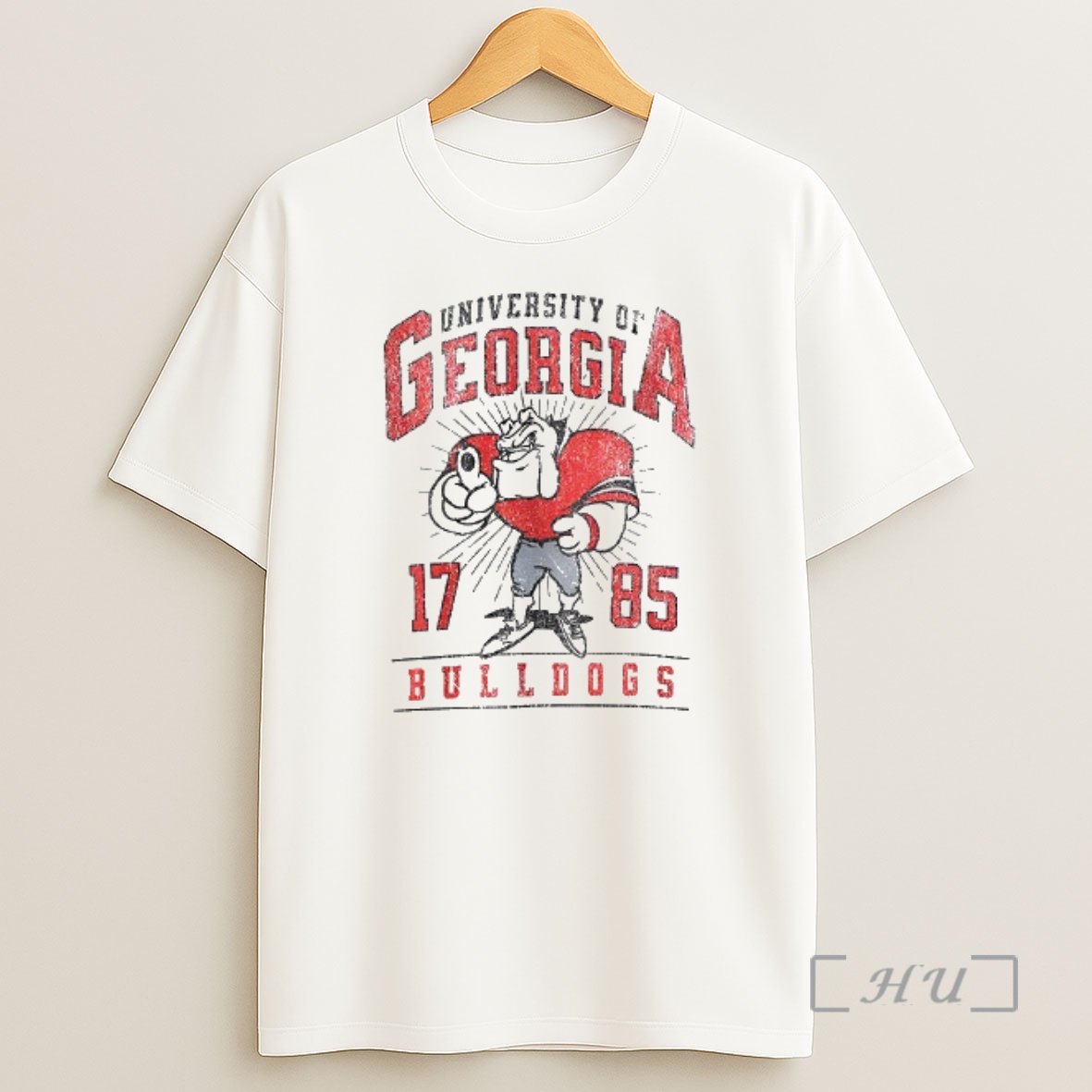 Officials Georgia Bulldogs Football Retro Hairy Dawg 1785 Premium Shirt Sweatshirt Tee