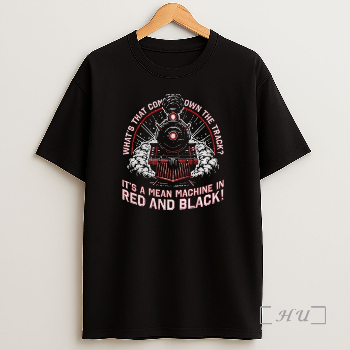 Officials Georgia Bulldogs Mean Machine What That Coming Down The Track A Mean Machine In Red Black Premium Shirt Sweatshirt Tee