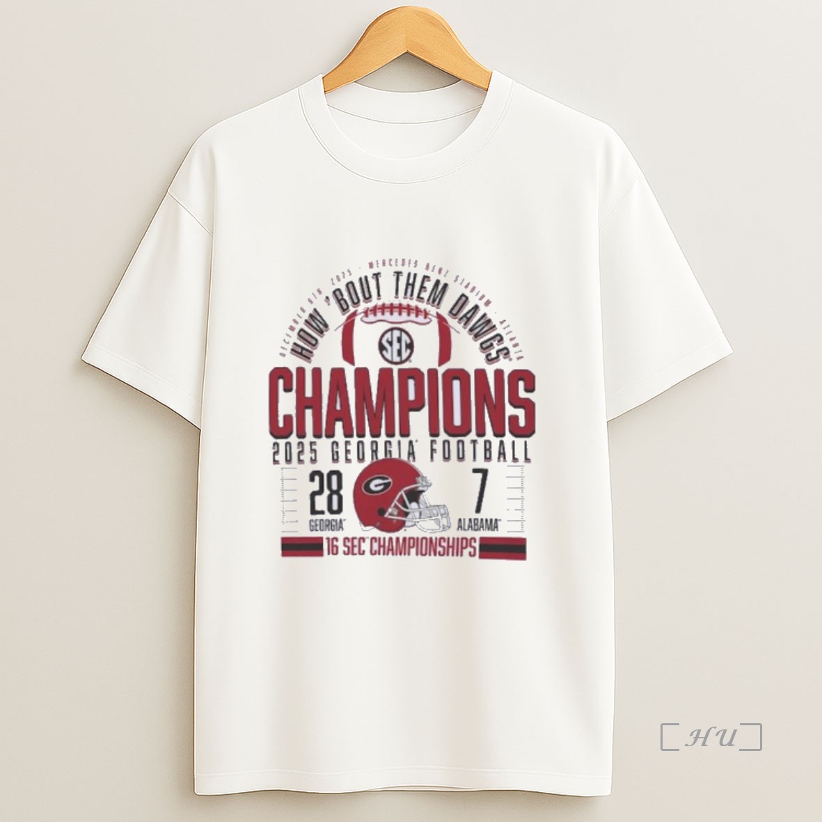 Officials Georgia Bulldogs Sec Football Champions 16 Sec Championship Premium Shirt Sweatshirt Tee