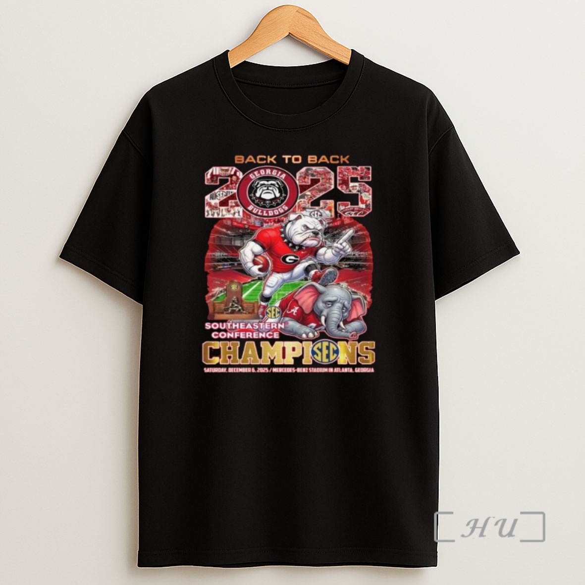 Officials Georgia Bulldogs Sec Champions 2025 Back2back Victory Mascot Shirt Sweatshirt Tee