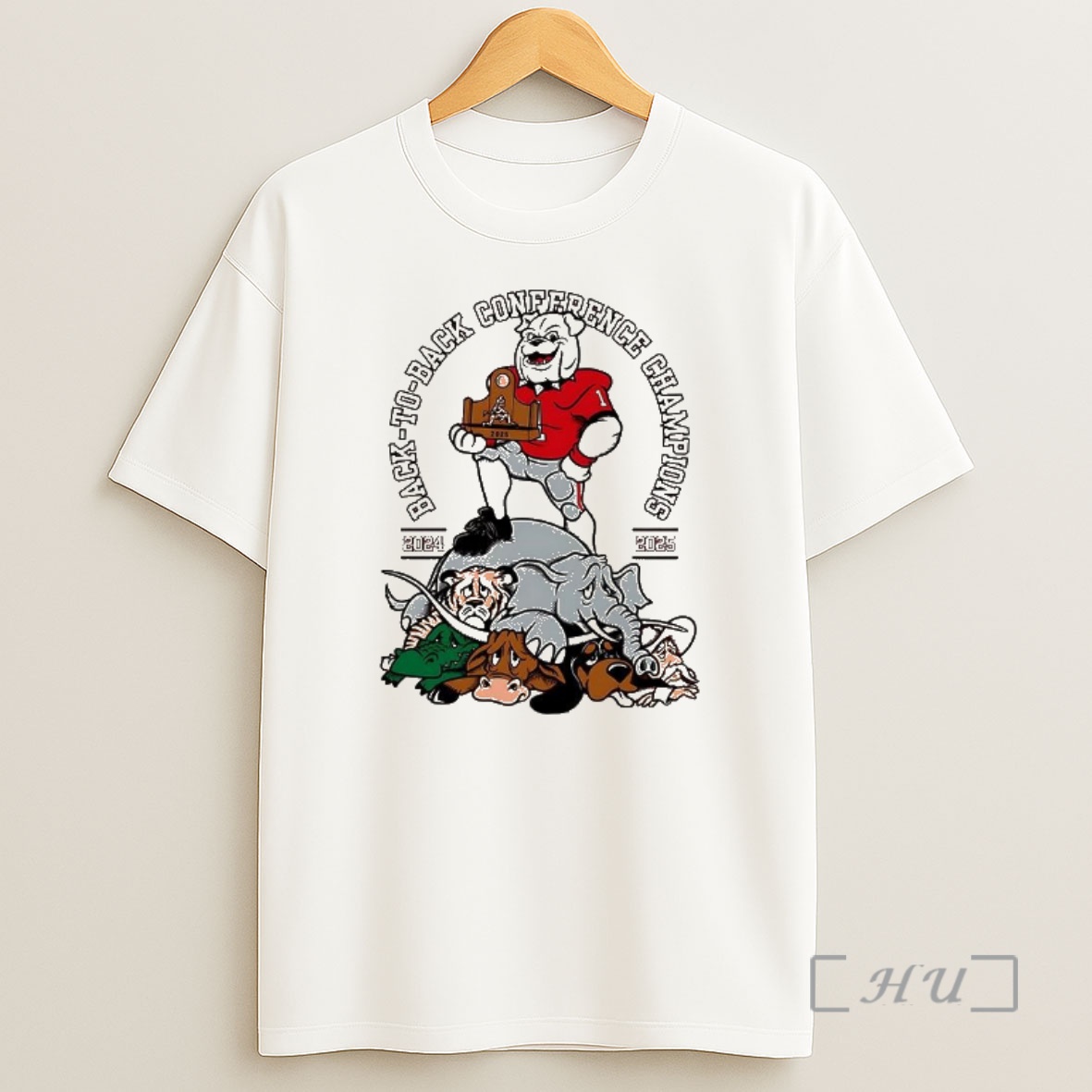 Officials Georgia Bulldogs Back To Back Conference Champions 2024 2025 Mascot Premium Shirt Sweatshirt Tee