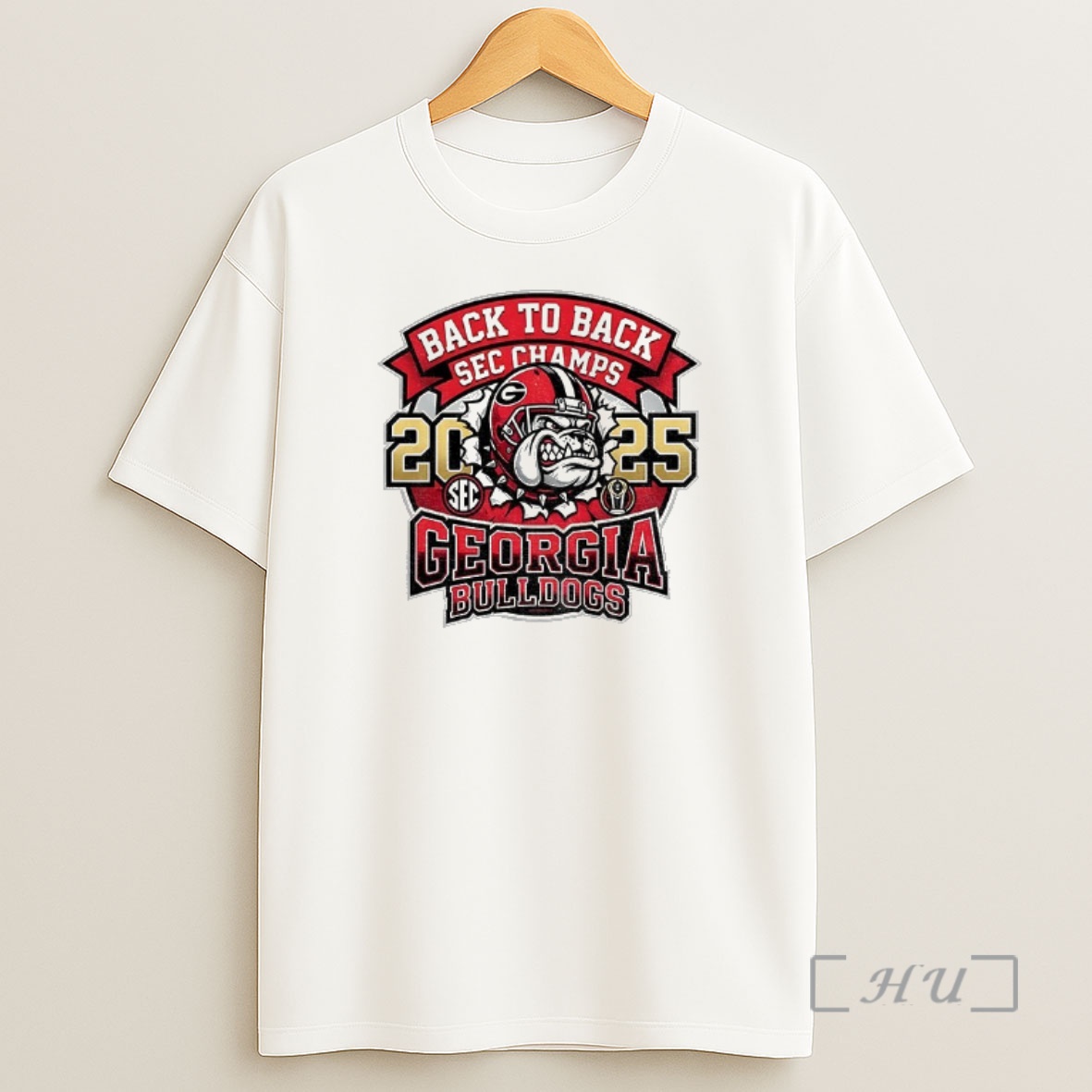 Officials Georgia Bulldogs Back To Back Sec Champs 2025 Logo Shirt Sweatshirt Tee