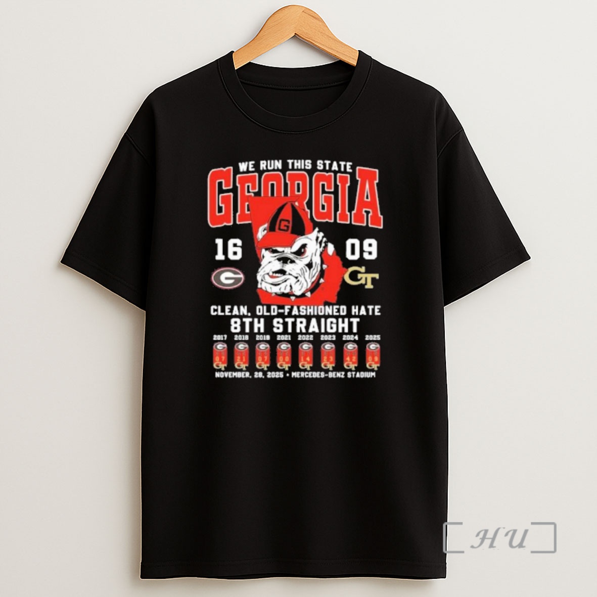 Officials Georgia Dawgs Run This State 2025 Clean Old Fashioned Hate 8th Straight Premium Shirt Sweatshirt Tee
