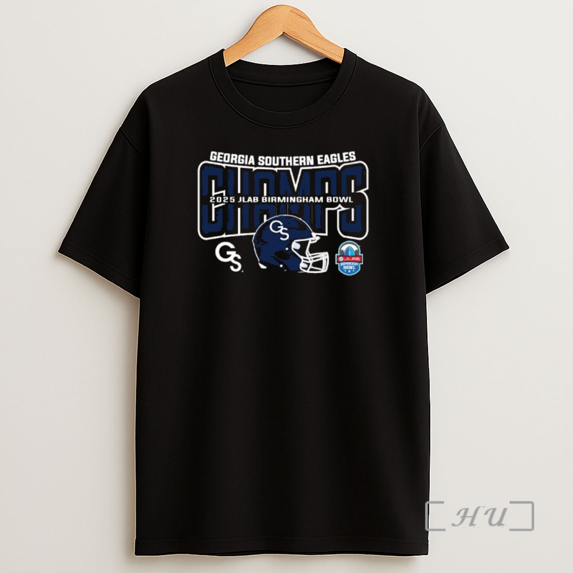 Officials Georgia Southern Football 2025 Jlab Birmingham Bowl Champions Helmet Shirt Sweatshirt Tee