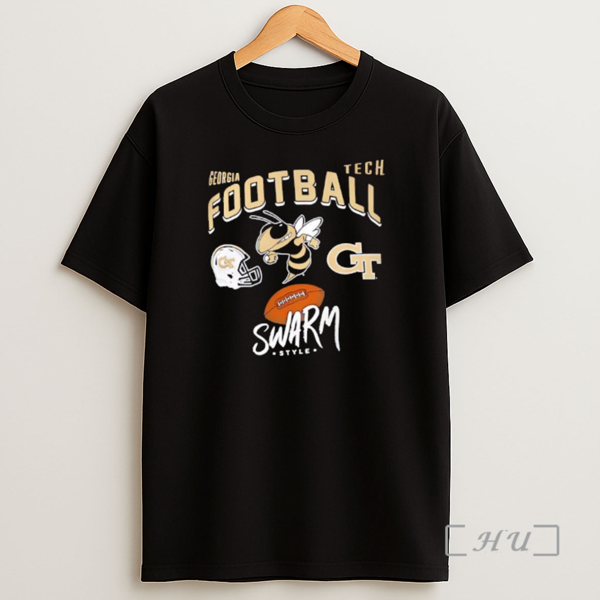 Officials Georgia Tech Yellow Jackets Football Swarm Style Premium Shirt Sweatshirt Tee