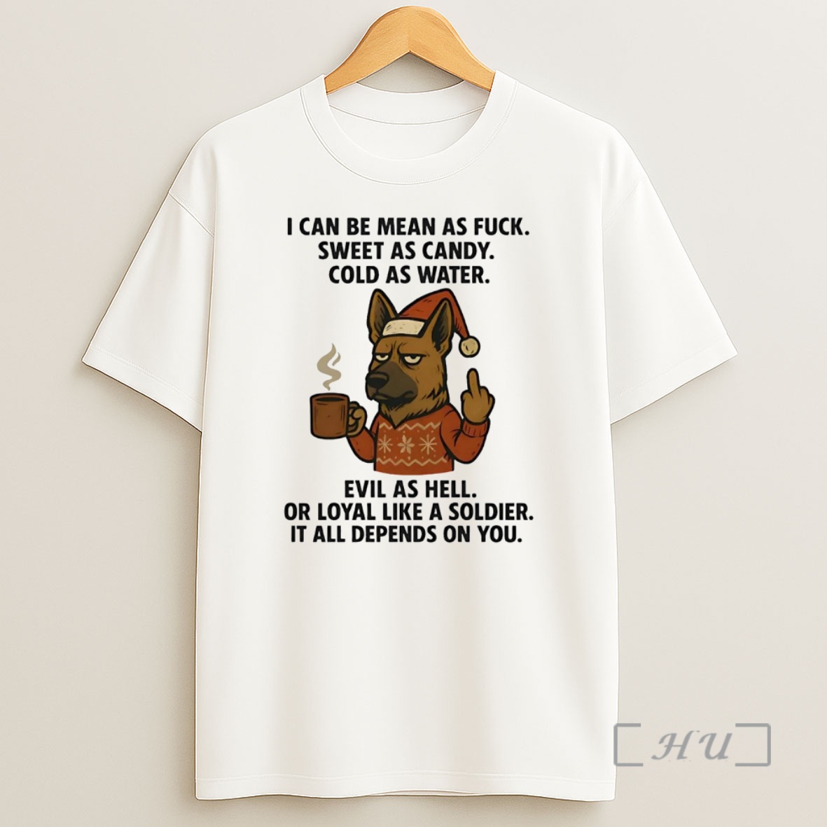Officials German Shepherd I Can Be Mean As Fuck Sweet As Candy Christmas Premium Shirt Sweatshirt Tee