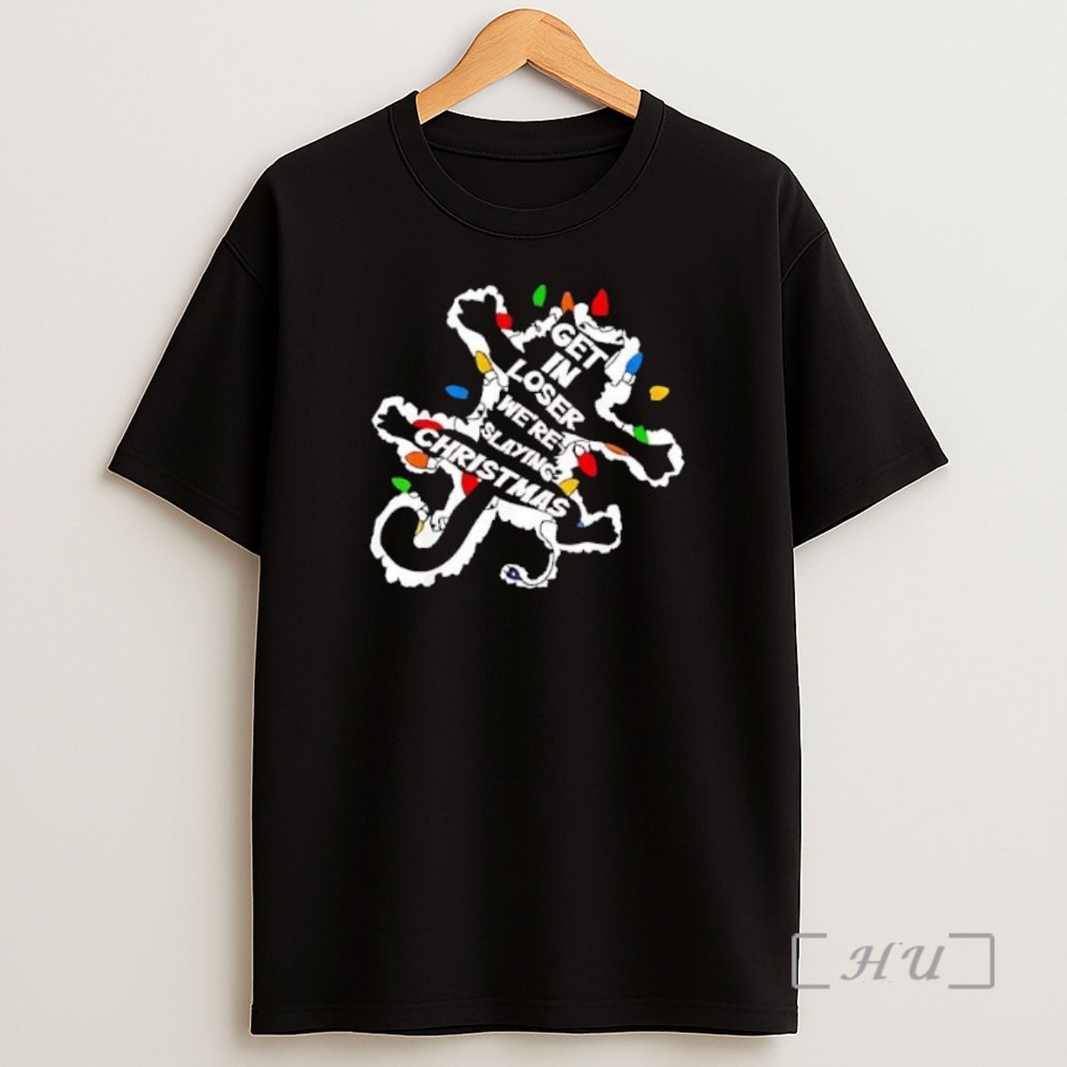 Officials Get In Loser Were Slaying Christmas Lights Cat Premium Shirt Sweatshirt Tee