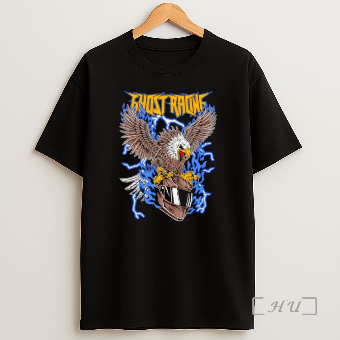 Officials Ghost Racing Blue Flaming Eagle Shirt Sweatshirt Tee