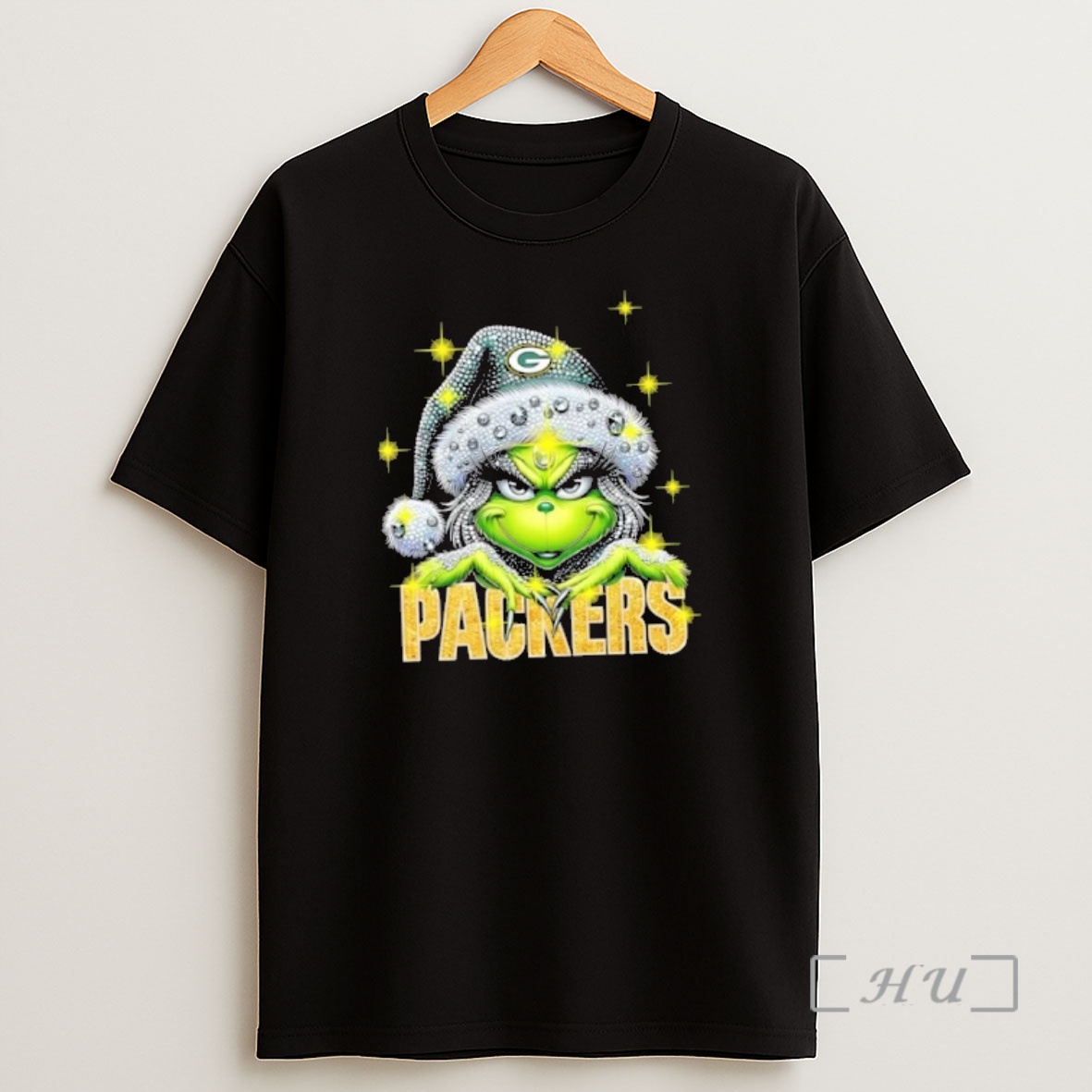 Officials Glitter Diamond Grinch Girl X Green Bay Packers Football Graphic Shirt Sweatshirt Tee