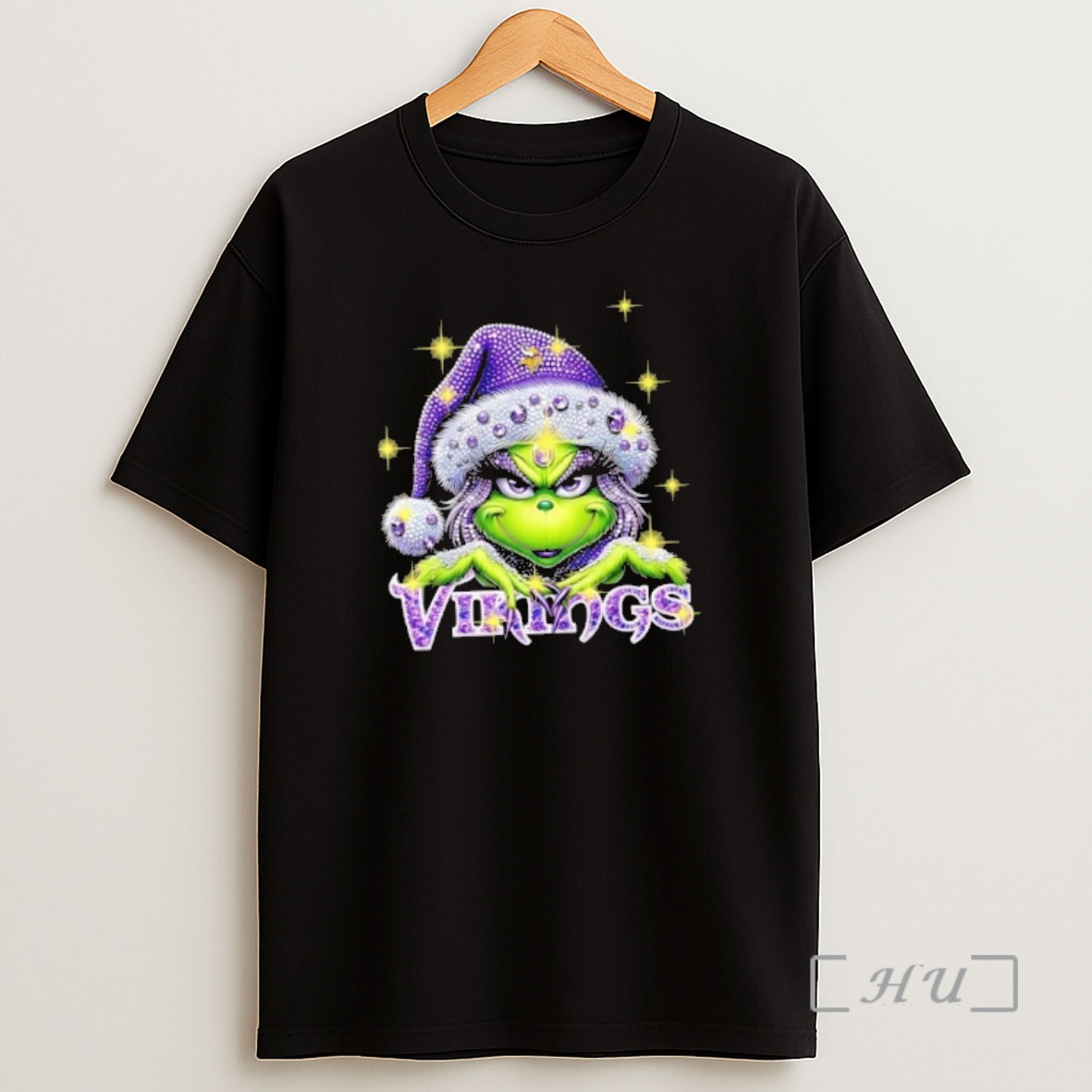 Officials Glitter Diamond Grinch Girl X Minnesota Vikings Football Graphic Shirt Sweatshirt Tee