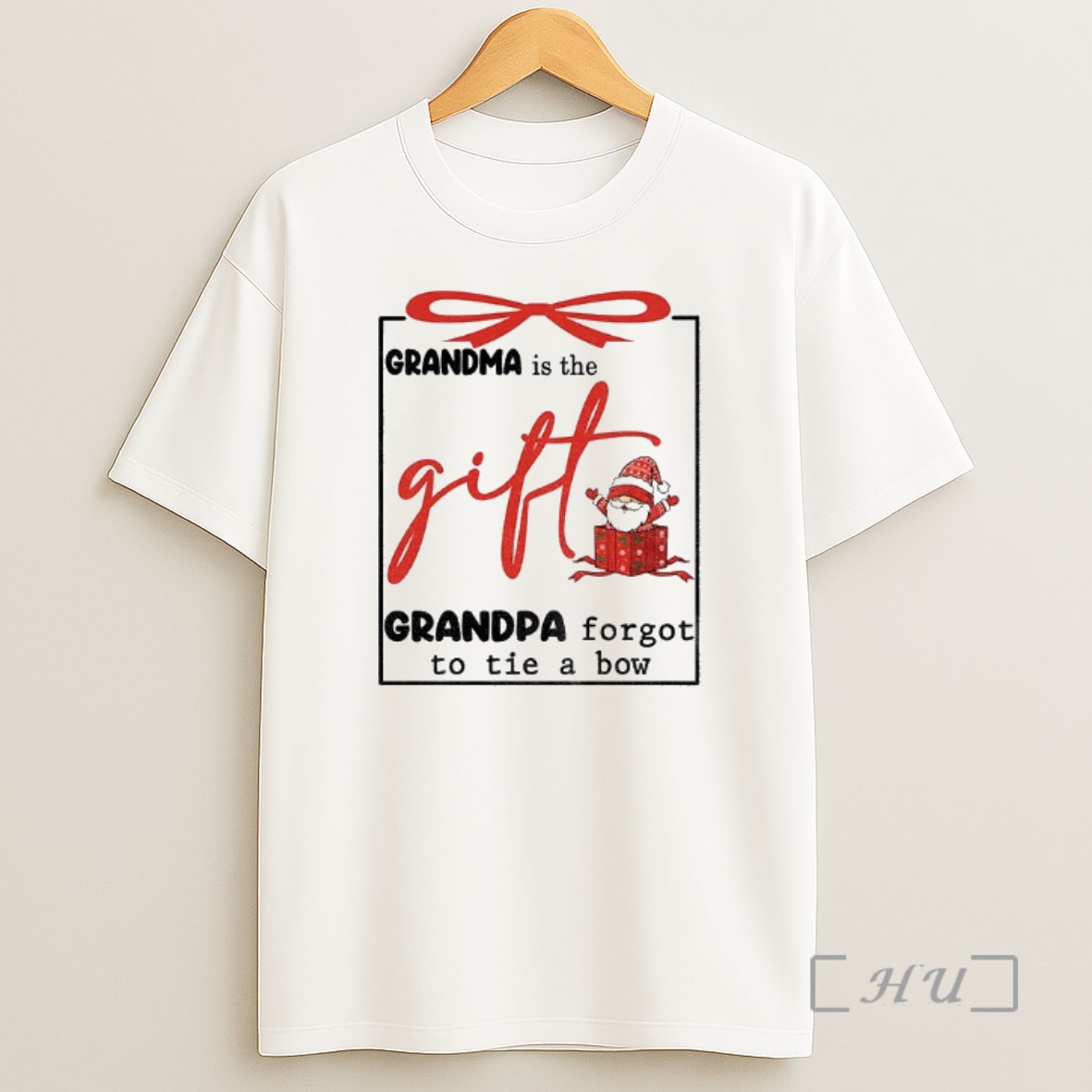 Officials Gnome Grandma Is The Gift Grandpa Forgot To Tie A Bow Christmas Premium Shirt Sweatshirt Tee